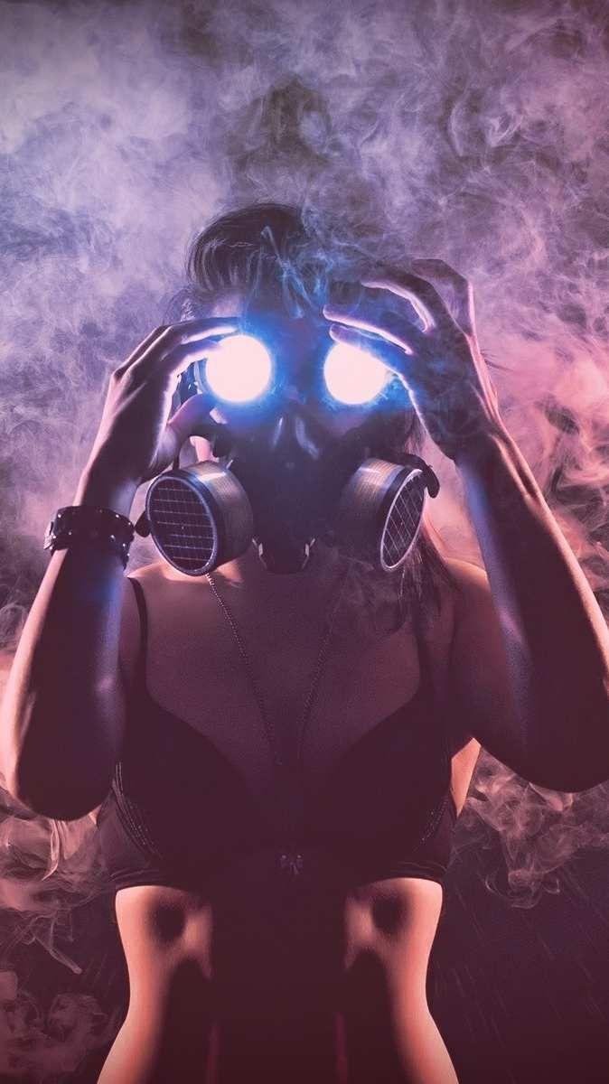 674x1200 Girl with Smoke Mask Wallpaper. Best iphone wallpaper