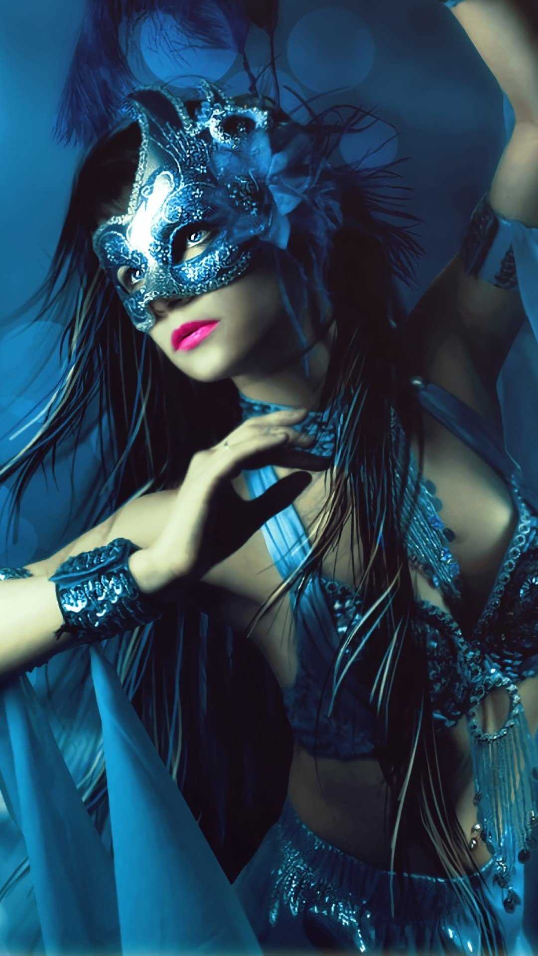 1080x1920 Fantasy Mask Girl HD Wallpaper (1080x1920)