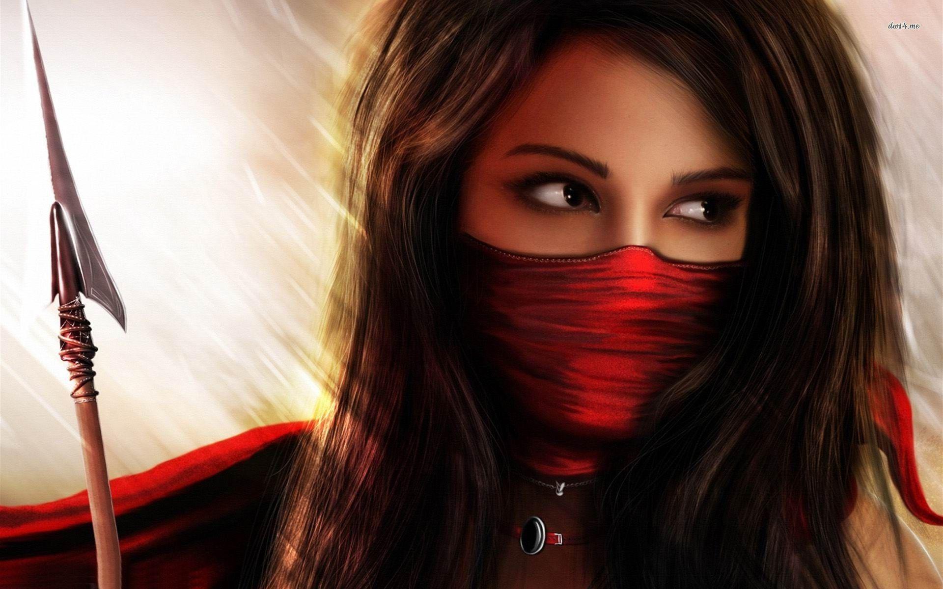 1920x1200 Mask Girl Wallpaper HD Image