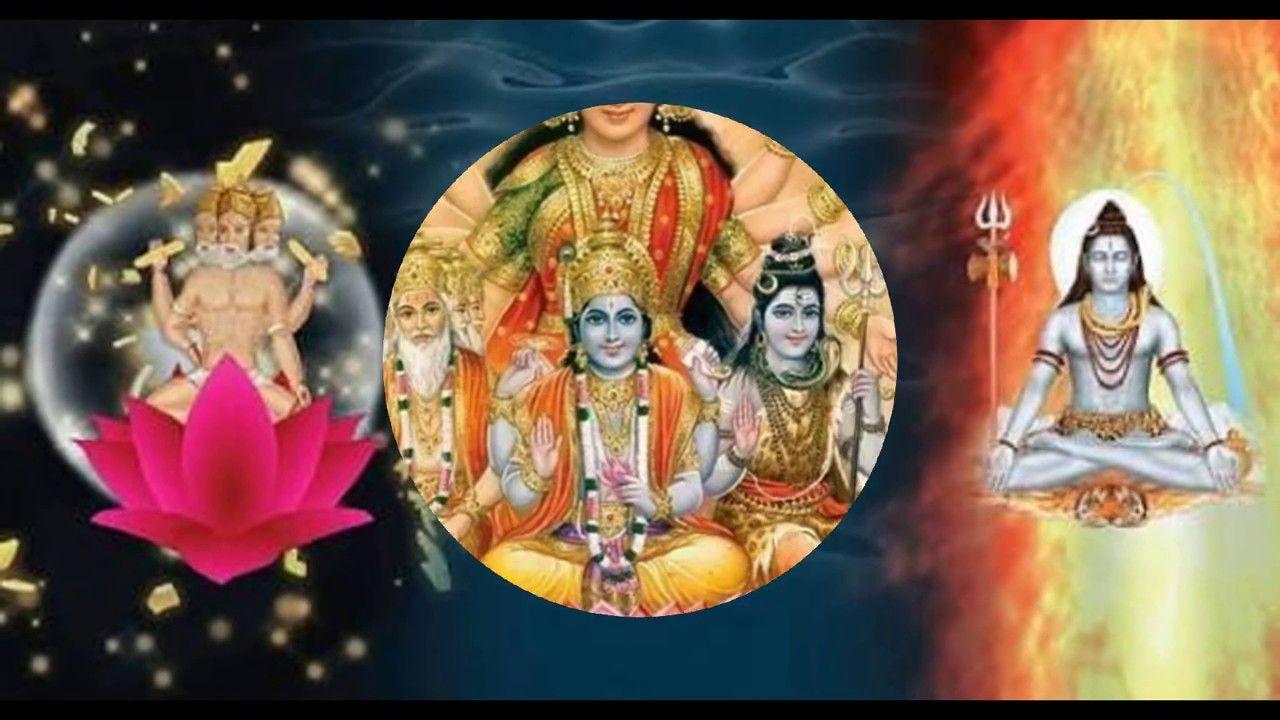 1280x720 Good Morning Wishes With God Brahma, Vishnu And Mahesh Wallpaper Image Picture Photo Video
