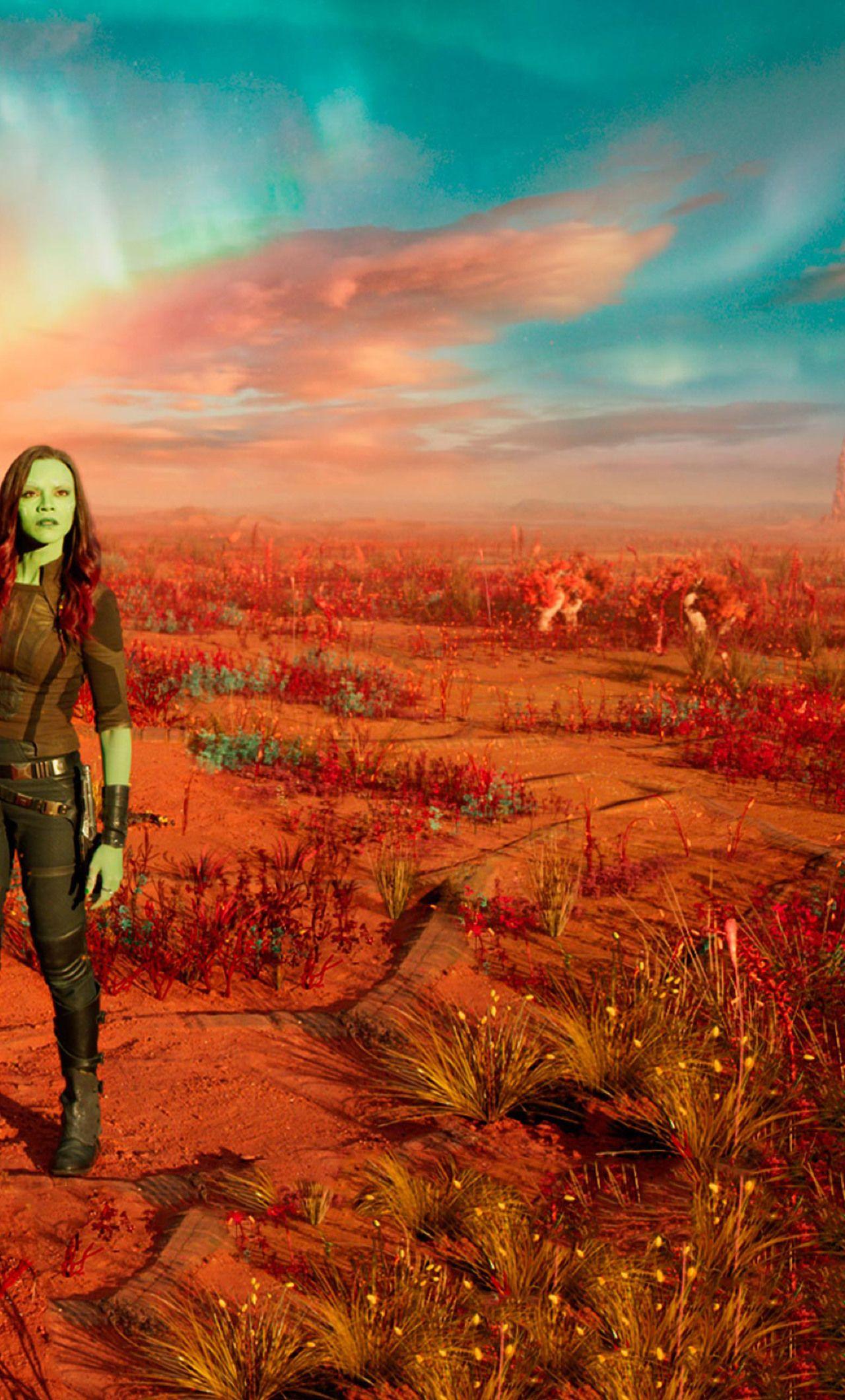 1280x2120 Zoe Saldana As Gamora In Guardians Of Galaxy Vol 2