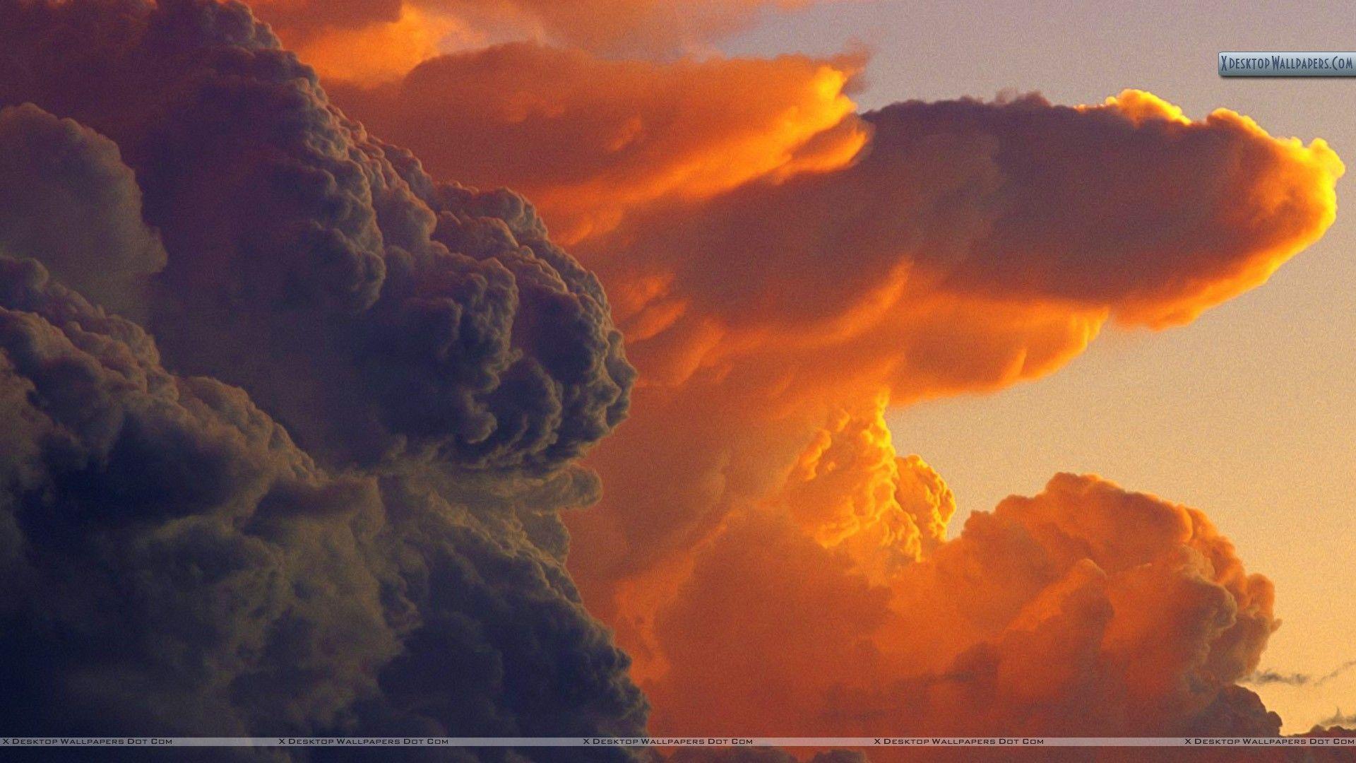 1920x1080 Cumulus Clouds at Sunset Wallpaper