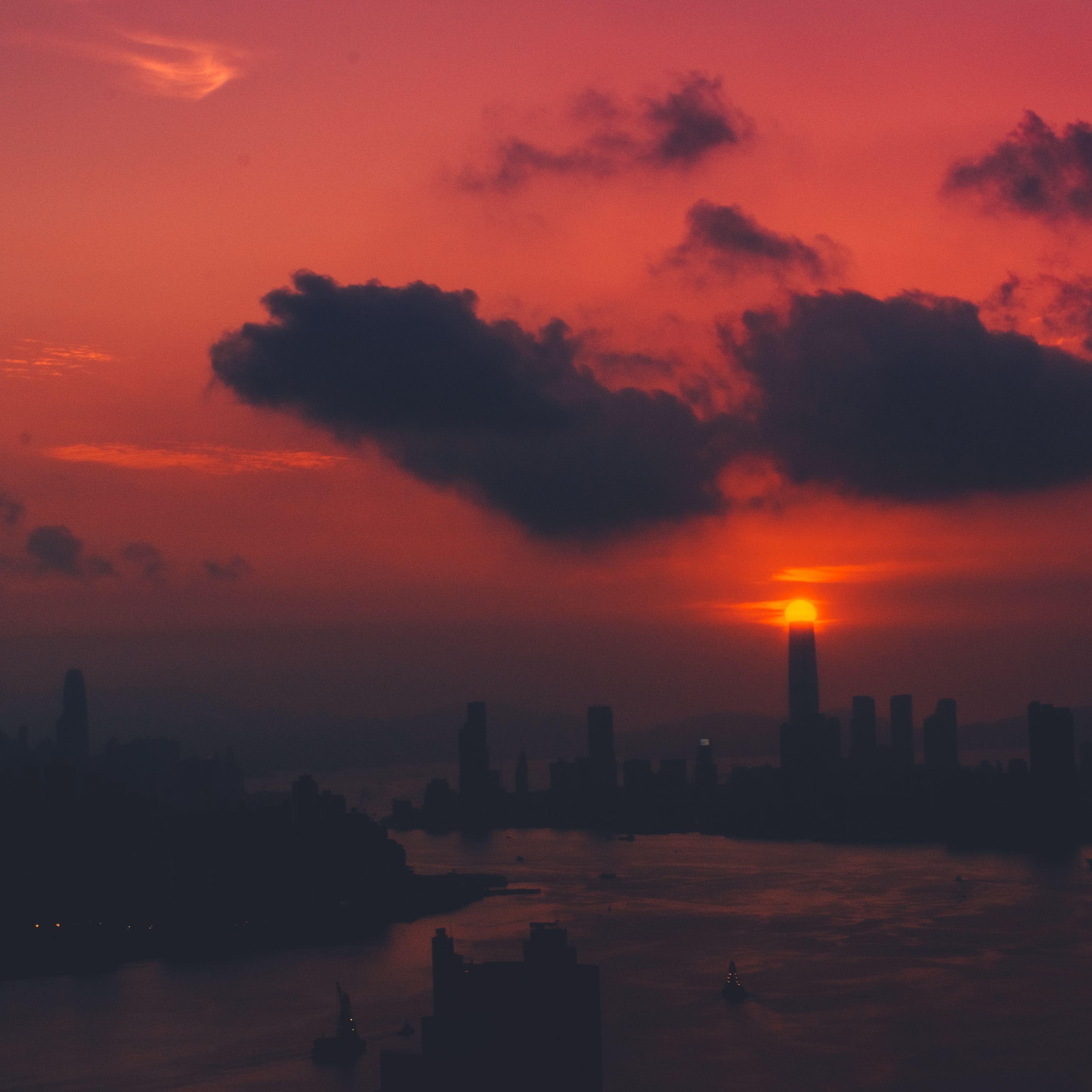 2932x2932 Clouds City Skyline 5k iPad Pro Retina Display HD 4k