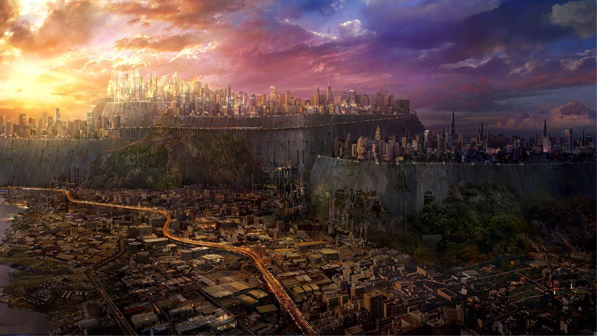 1920x1080 Fantasy City Wallpaper
