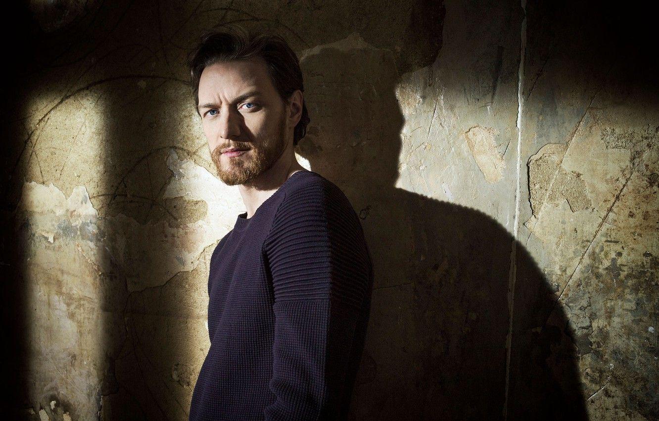 1332x850 Wallpaper look, wall, James McAvoy, male, sweater, shadow image