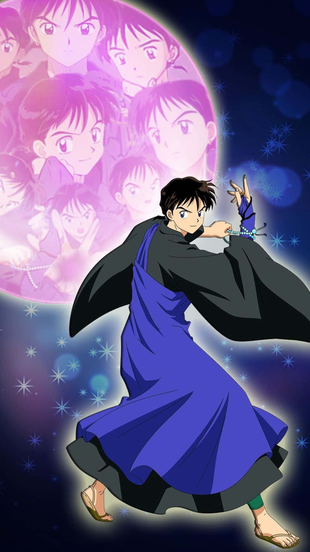 1080x1920 Download Caption: Magnificent Miroku Portrait in Striking Detail Wallpaper