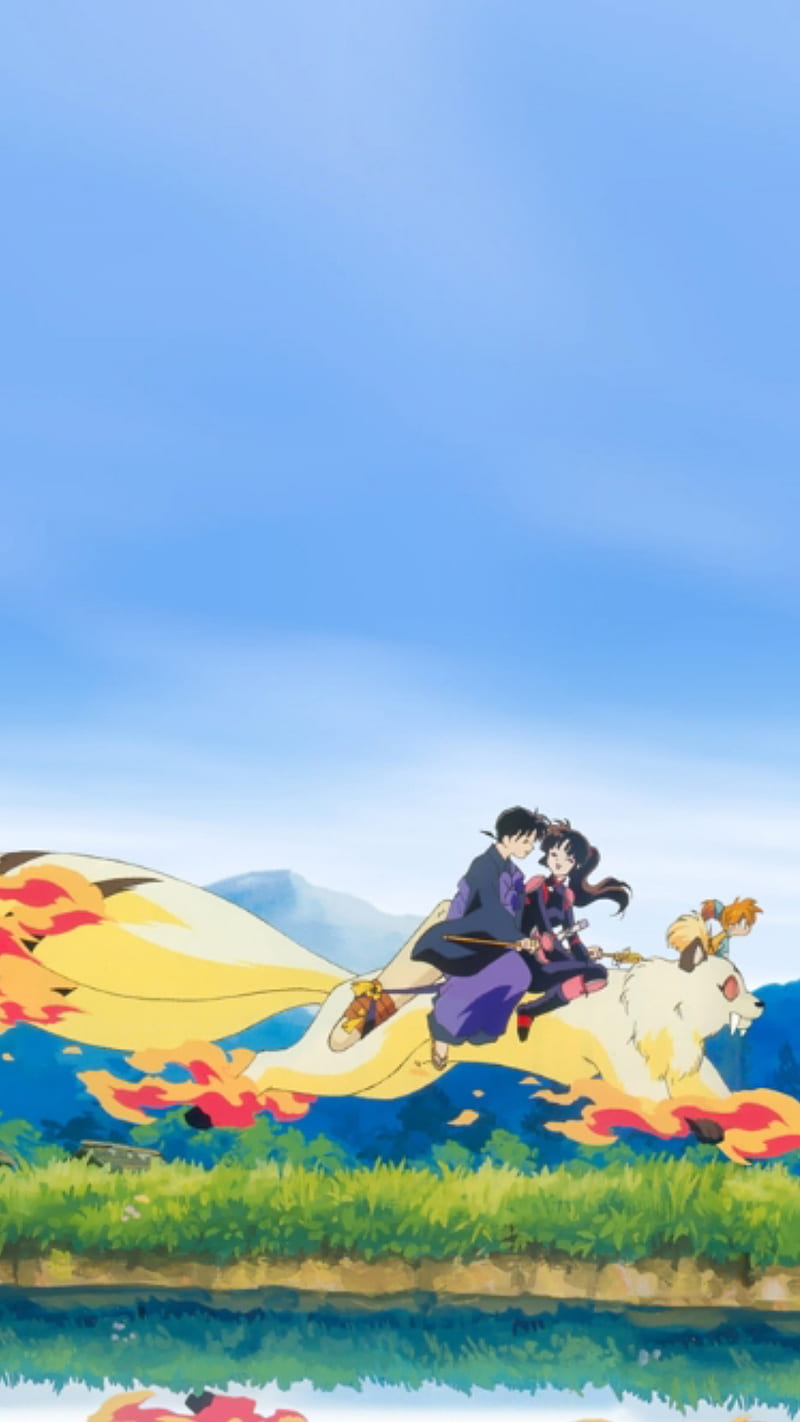 800x1422 Miroku and sango, anime, inuyasha, kiara, shippo, HD phone wallpaper
