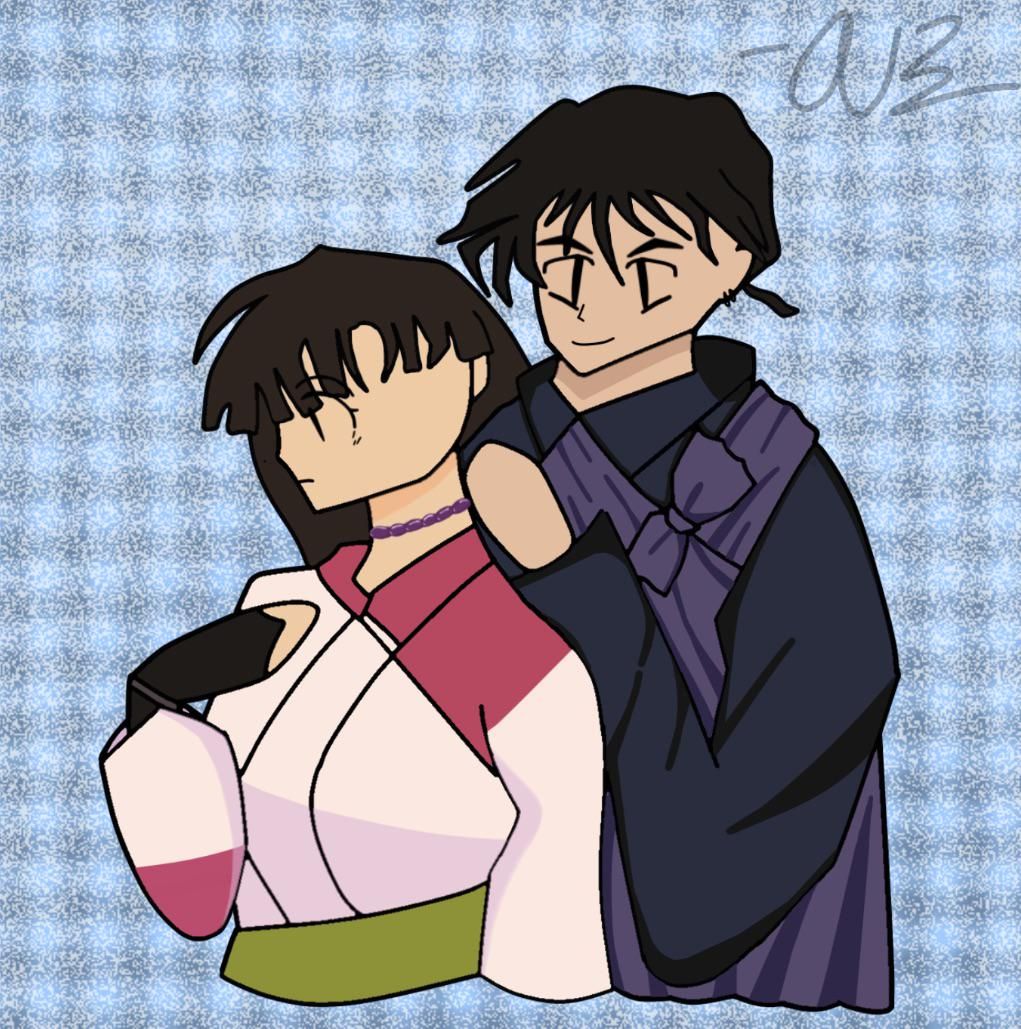 1021x1029 Fan art of Miroku and Sango <3