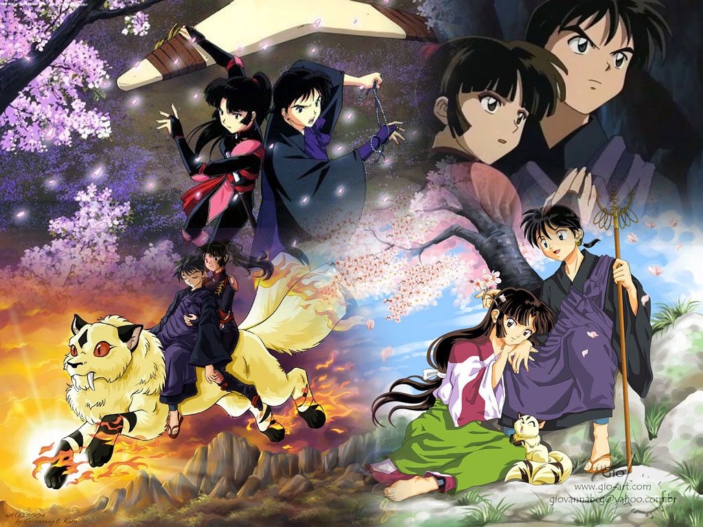 1024x768 GROUP 2. Miroku and Sango in Group pic