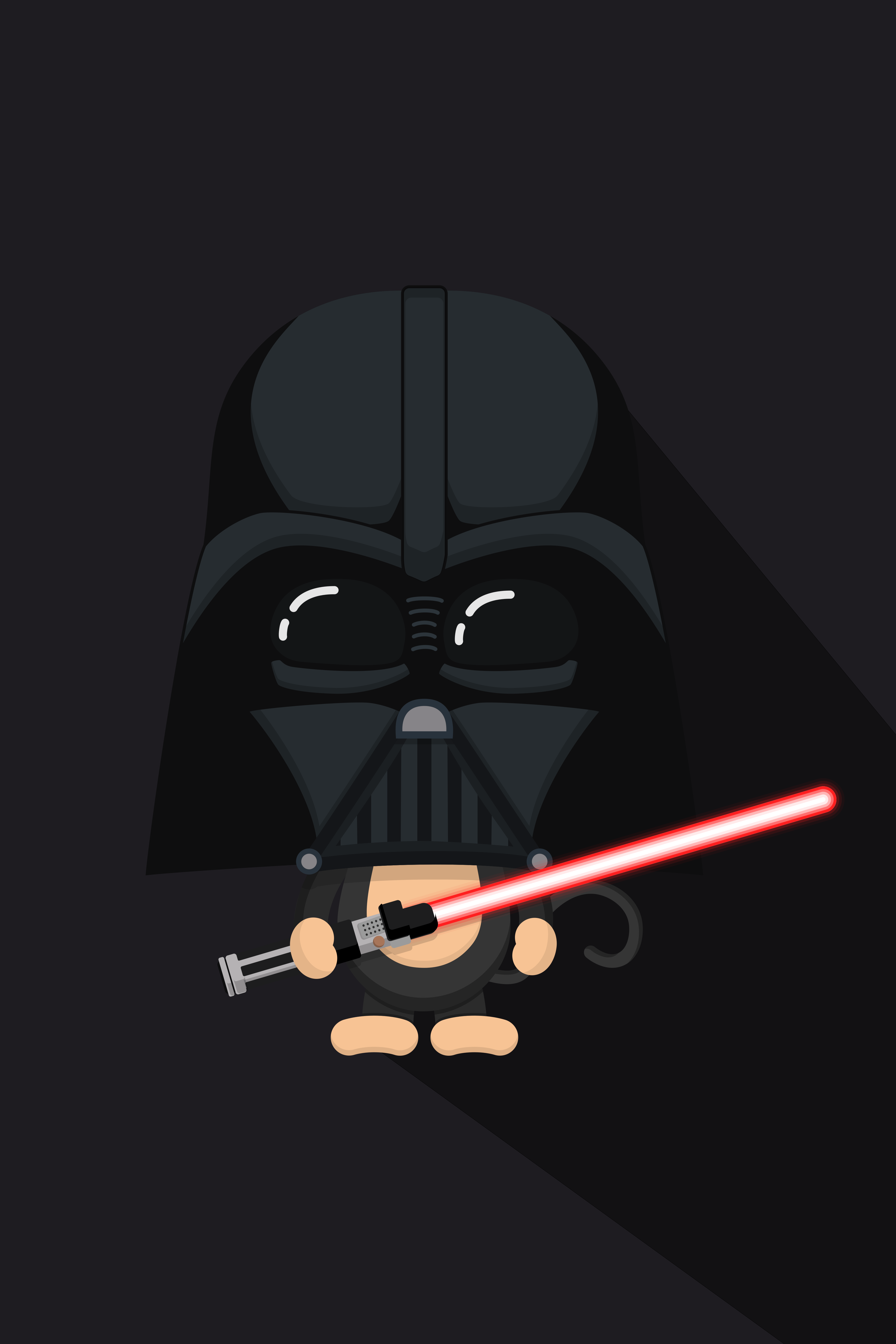 4000x6000 Darth Vader MonKey By Yekta Minimalist Wallpaper