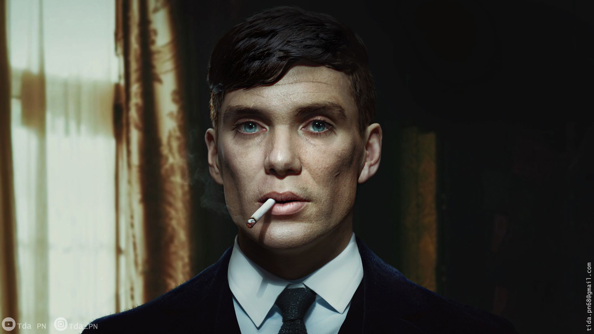 1920x1080 3D Portrait of Tommy Shelby