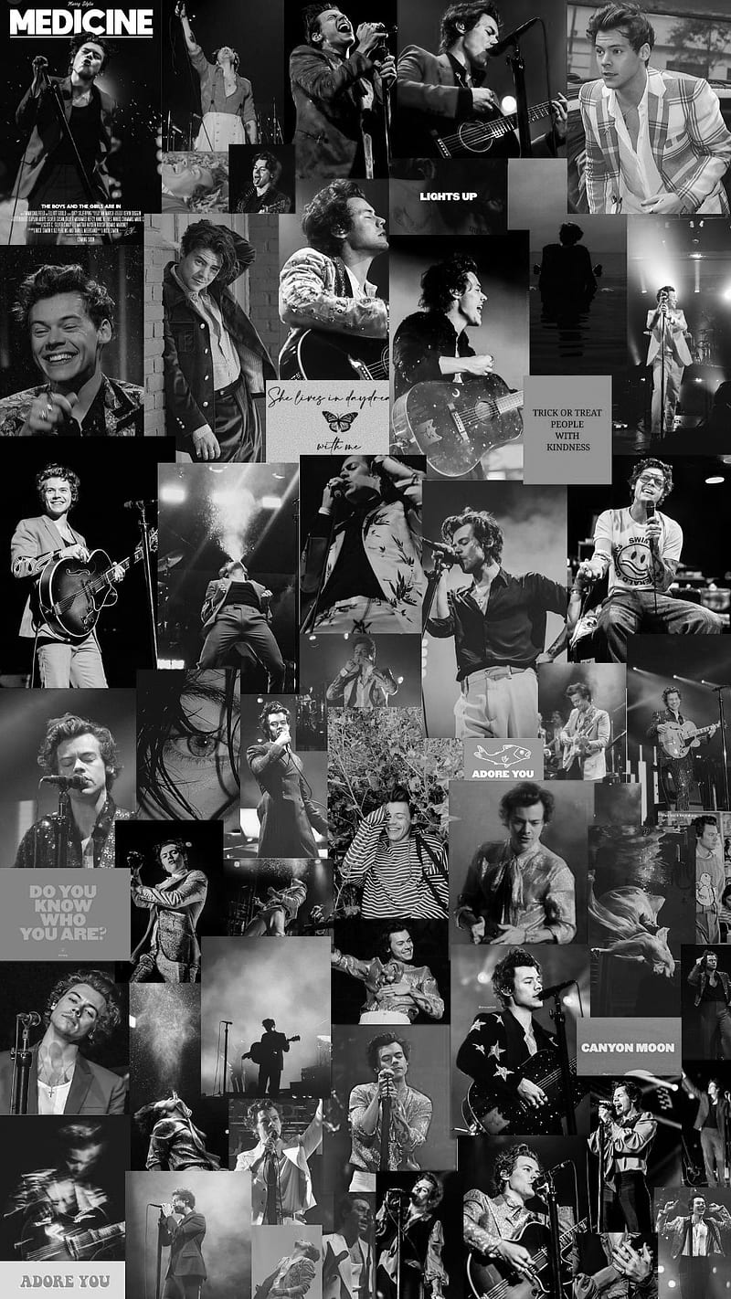 800x1422 Harry styles bw, harrystyles, one directiom, onedirection, HD phone wallpaper
