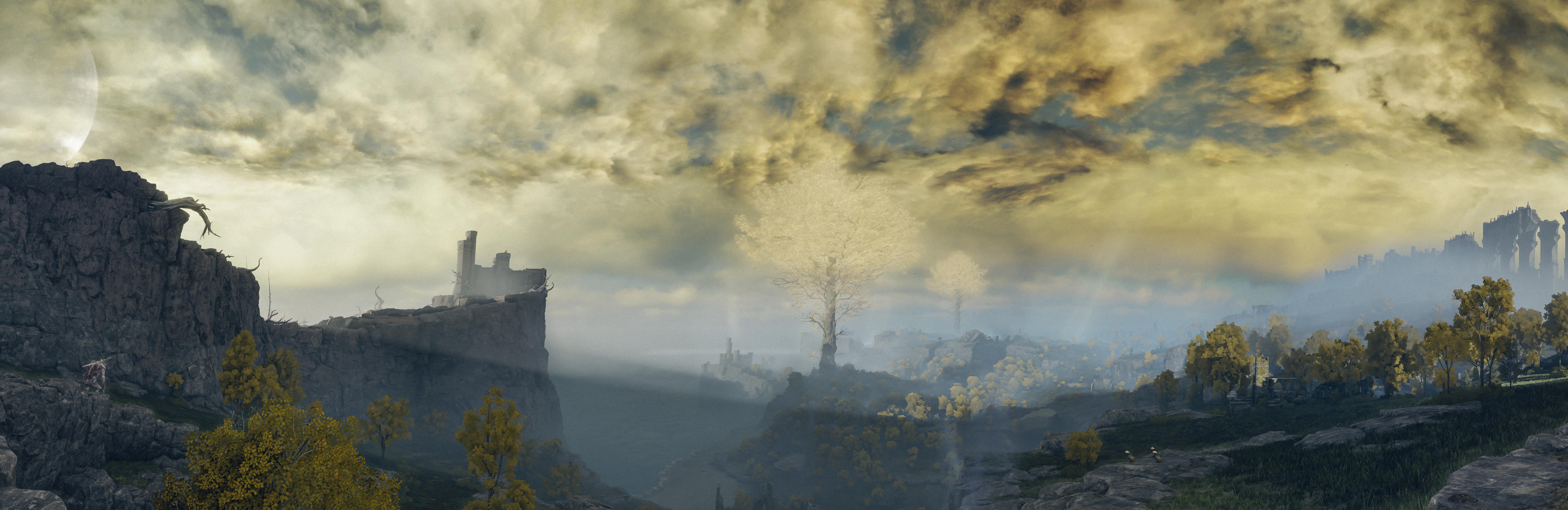 8586x2795 Some more elden ring wallpaper I made of my favorite locations for sight seeing