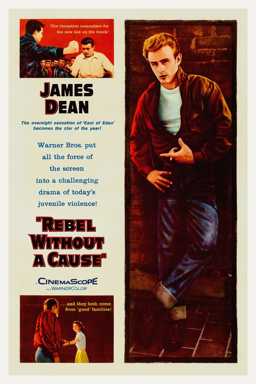 867x1300 Poster Rebel without a cause, Ft. James Dean