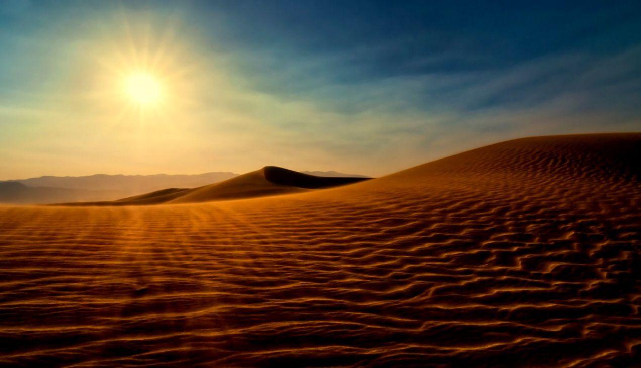 1270x729 Desert HD Wallpaper Sun