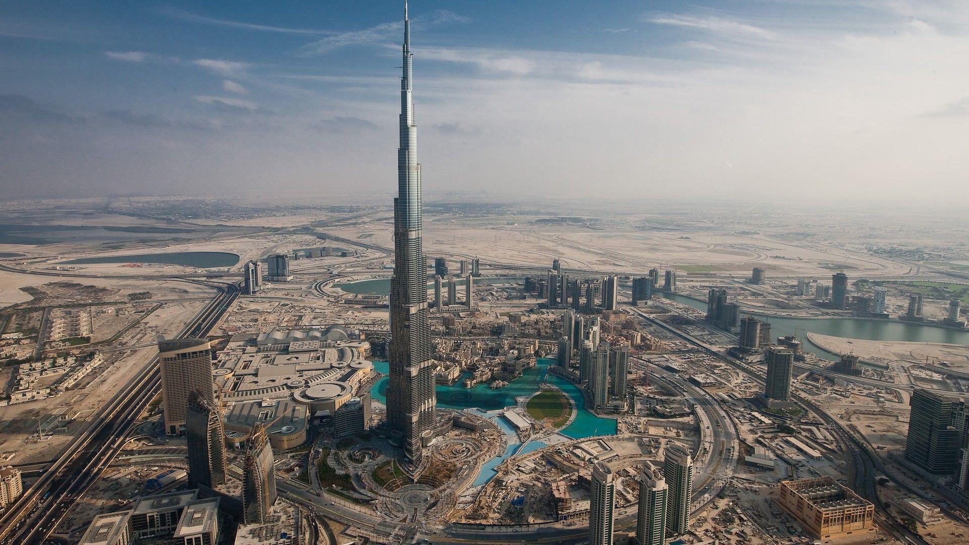 1920x1080 sand, cityscapes, deserts, Dubai, skyscrapers, United Arab