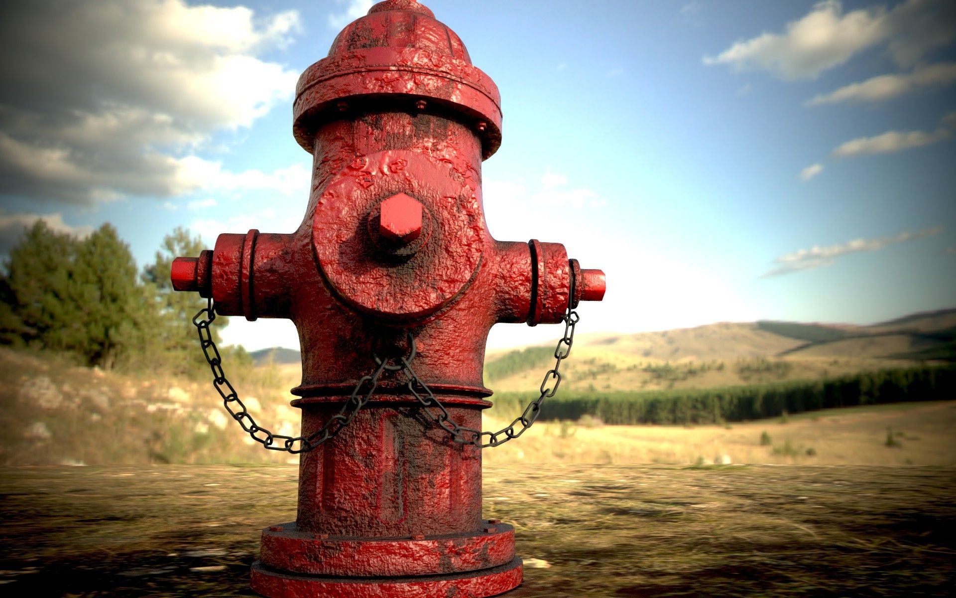 1920x1200 Doug Fahl Fire Hydrant Model and Texture