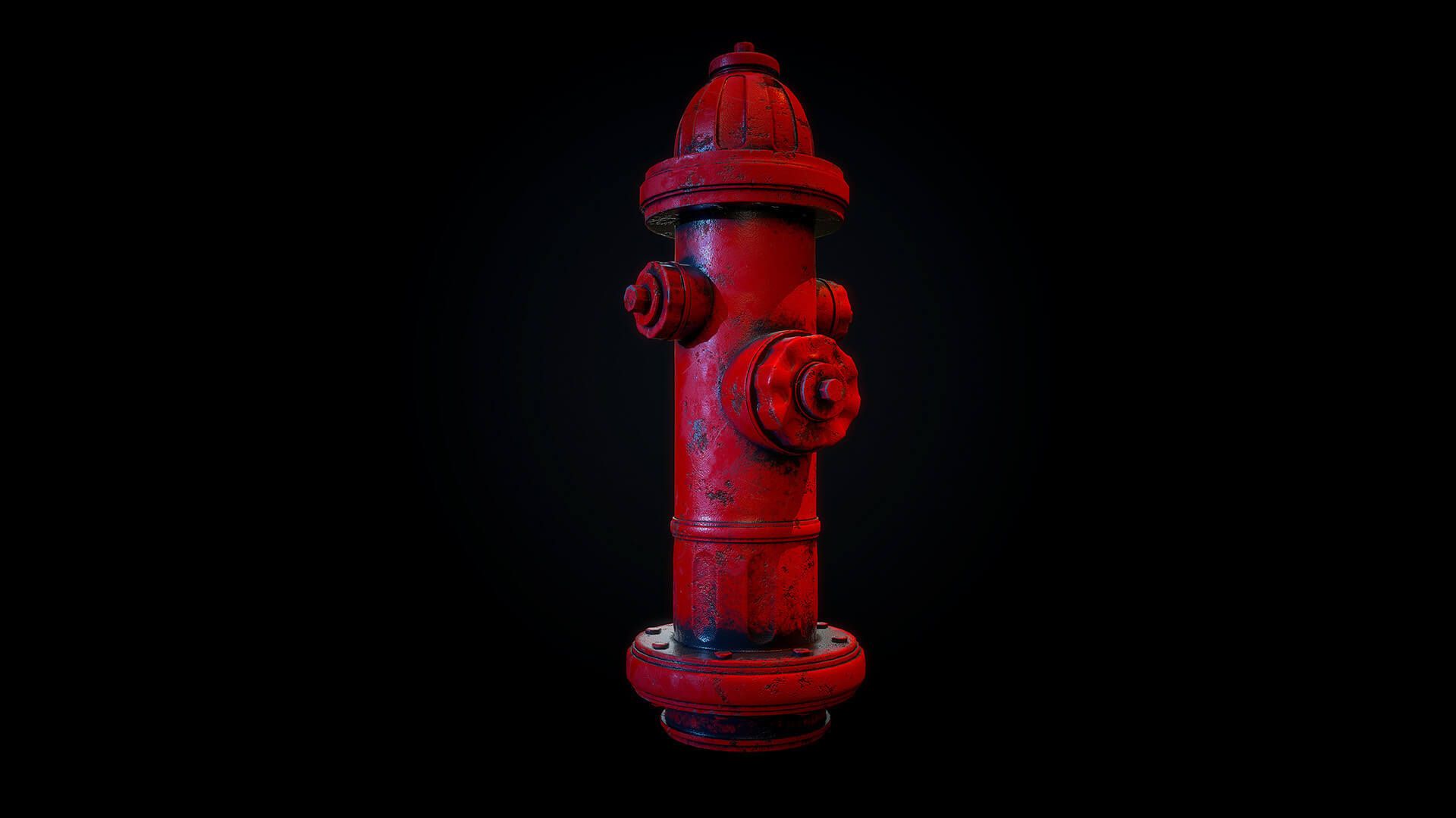 1920x1080 Fire Hydrant 3D Render, Digital Art