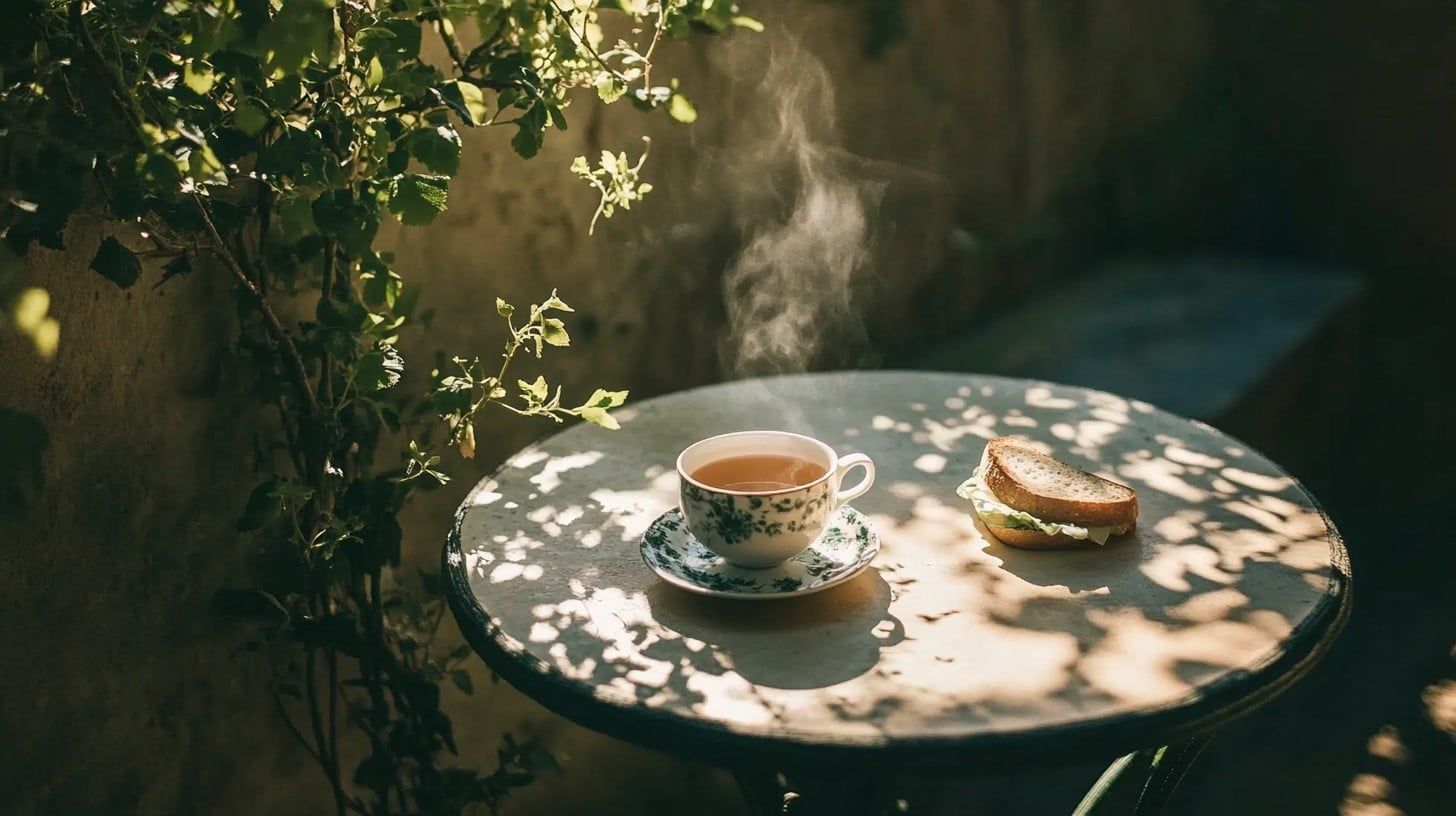 1456x816 Free Morning tea break Image, Sunlight, Sandwich