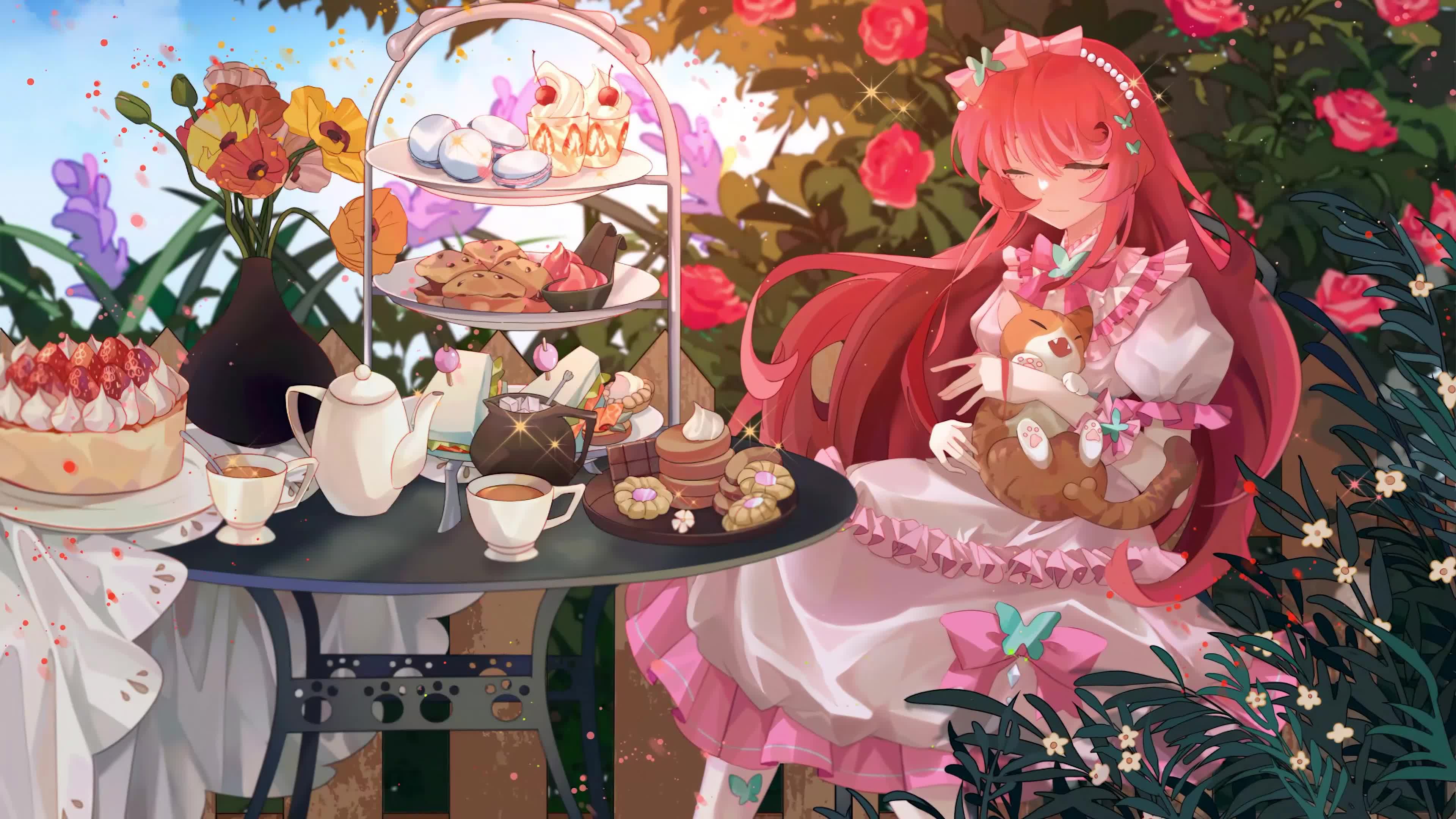 3840x2160 Sakura Miko Tea Break Live Wallpaper