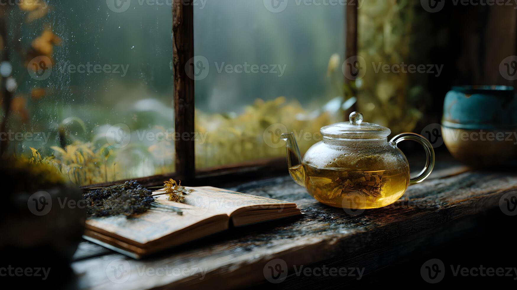 1749x980 A calming tea break by the window with a peaceful view provides a moment for relaxation