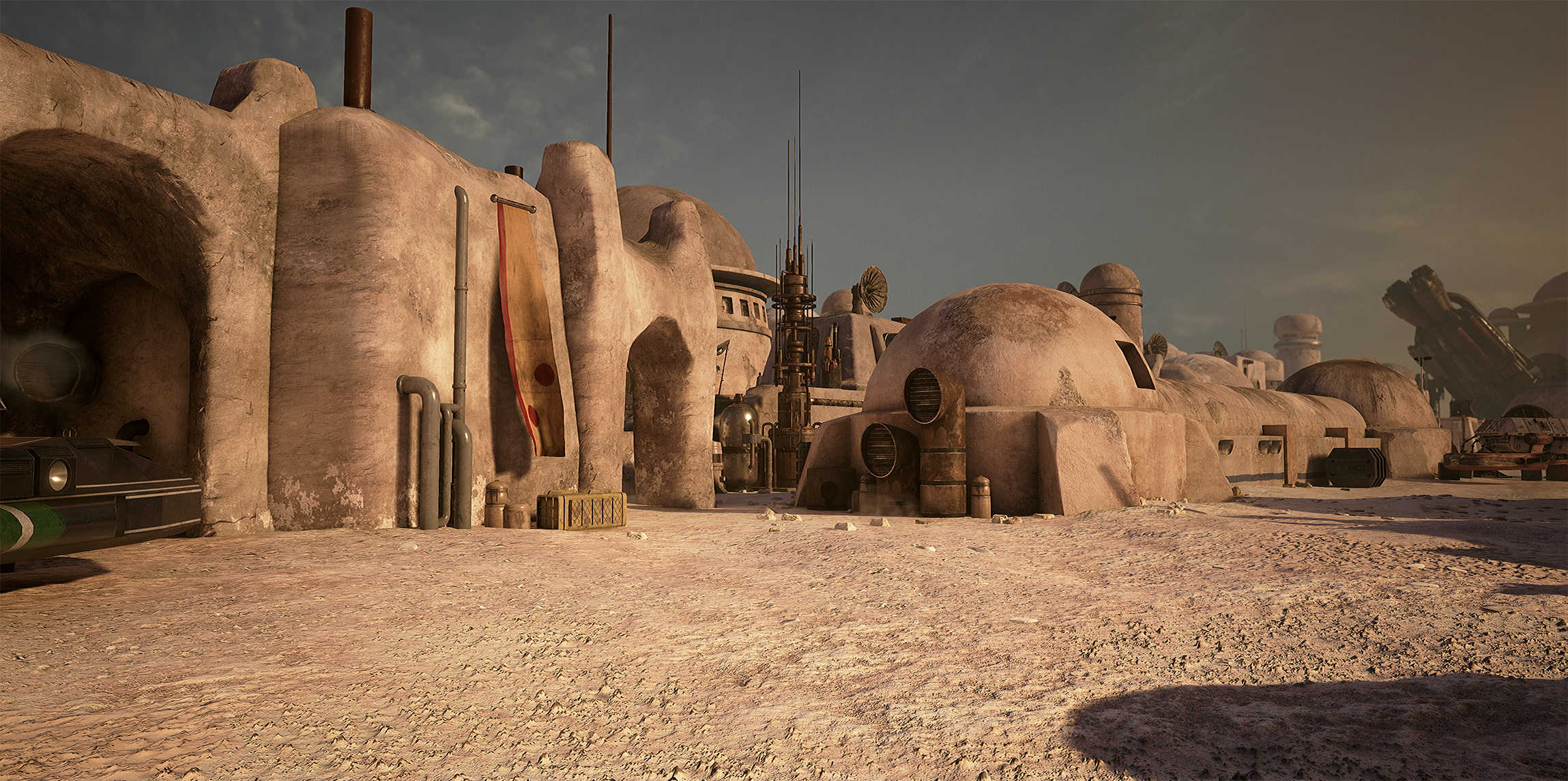 2298x1145 Mos Eisley Wallpaper