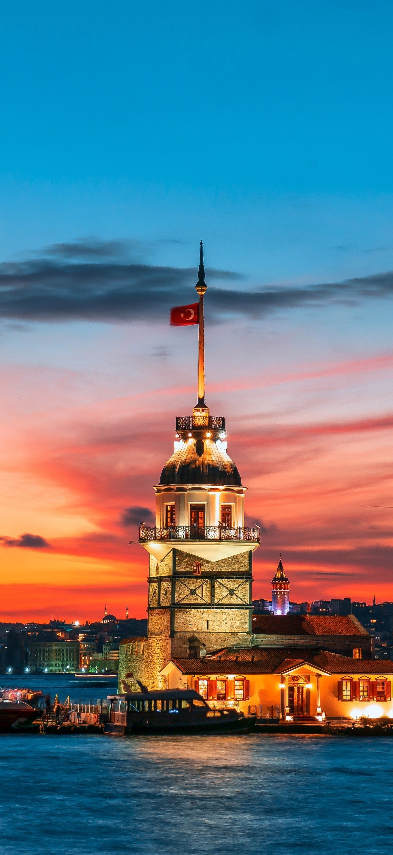 1320x2868 Kulesi Maidens Istanbul Turkey Tower