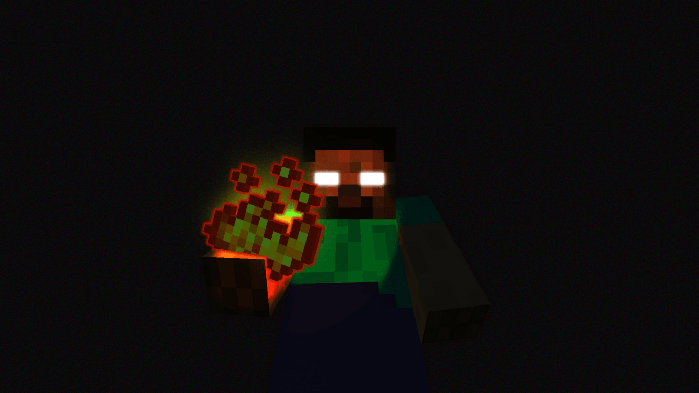 1366x768 Minecraft HD Background Down x