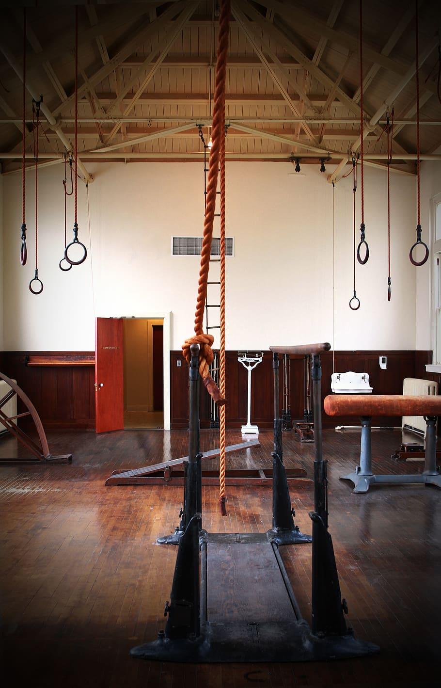 910x1419 HD wallpaper: gymnasium, historic gym, old fashioned, old fashioned exercise