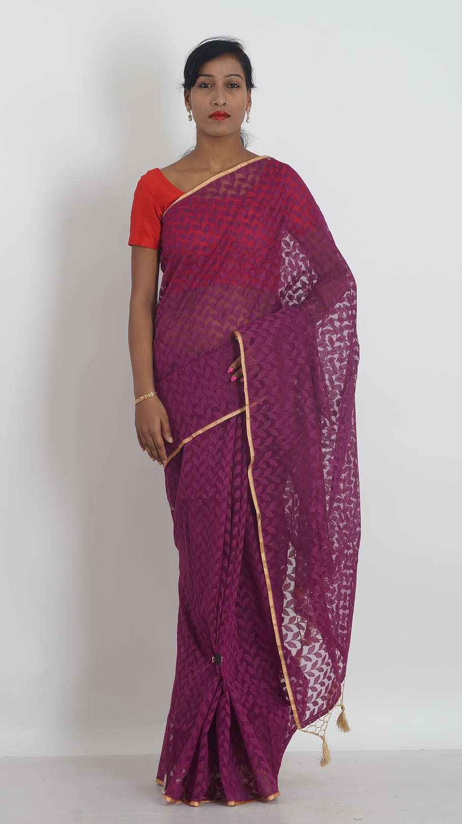 910x1620 HD wallpaper: sarees, pink color saris, womens wear, indian