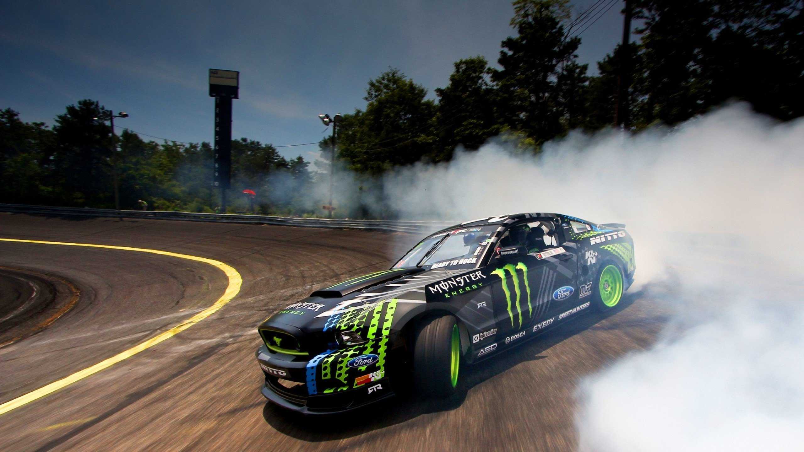 2560x1440 Ford Monster Drifting Smoke HD Wallpaper (2560x1440)