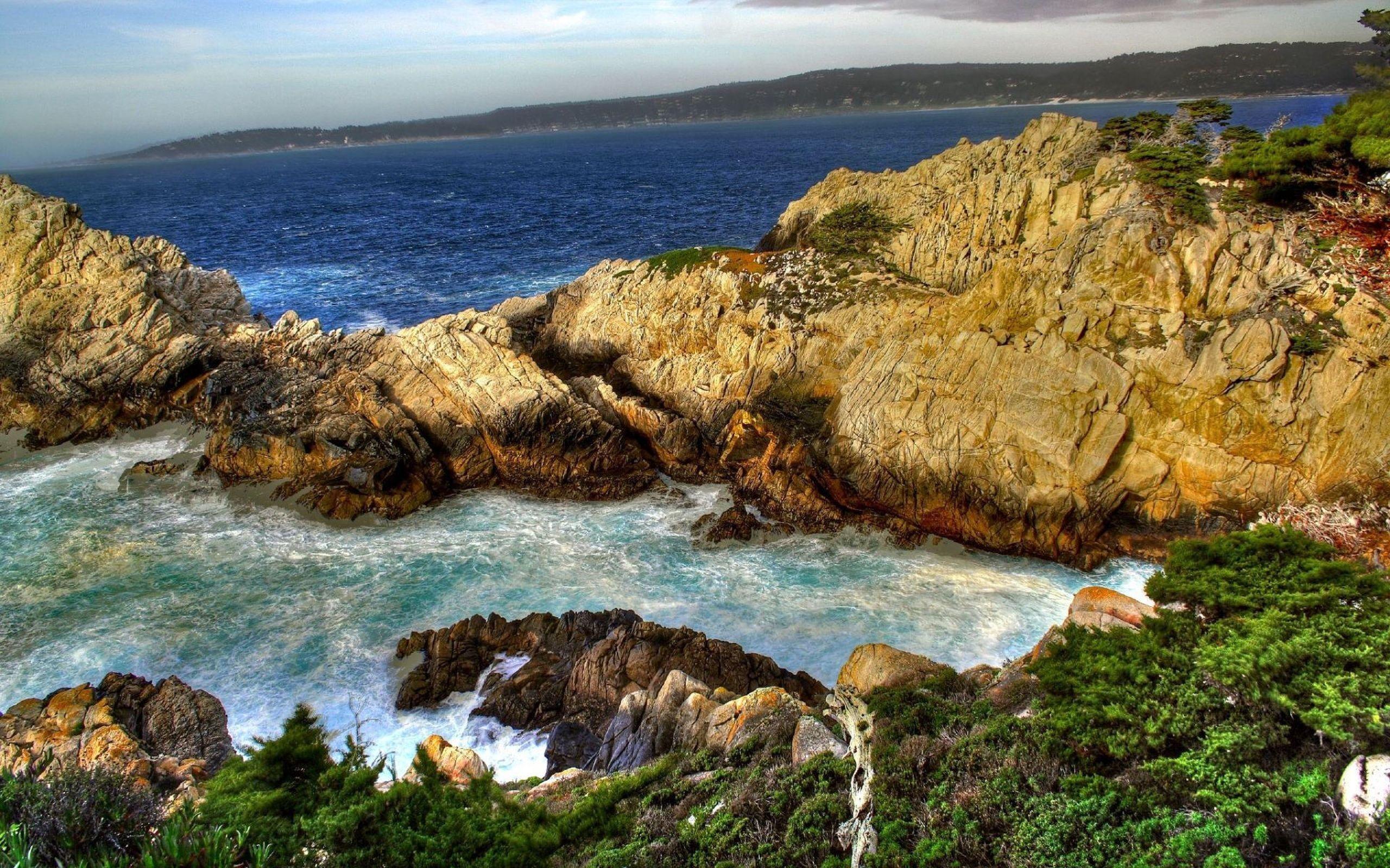 2560x1600 Download wallpaper 2560x1600 sea, rocks, beach, summer HD background