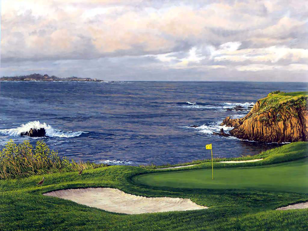 1024x768 Pebble Beach Wallpaper