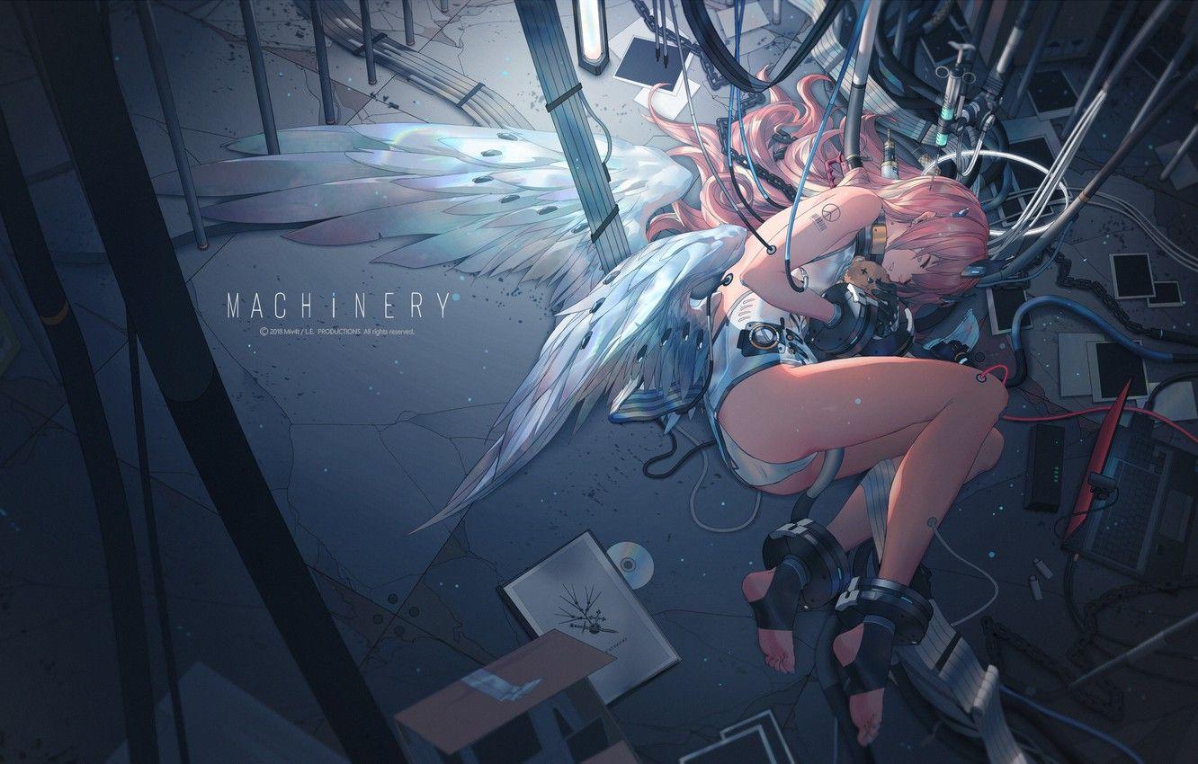 1332x850 Wallpaper Girl, Anime, Art, Cyborg image for desktop, section сэйнэн