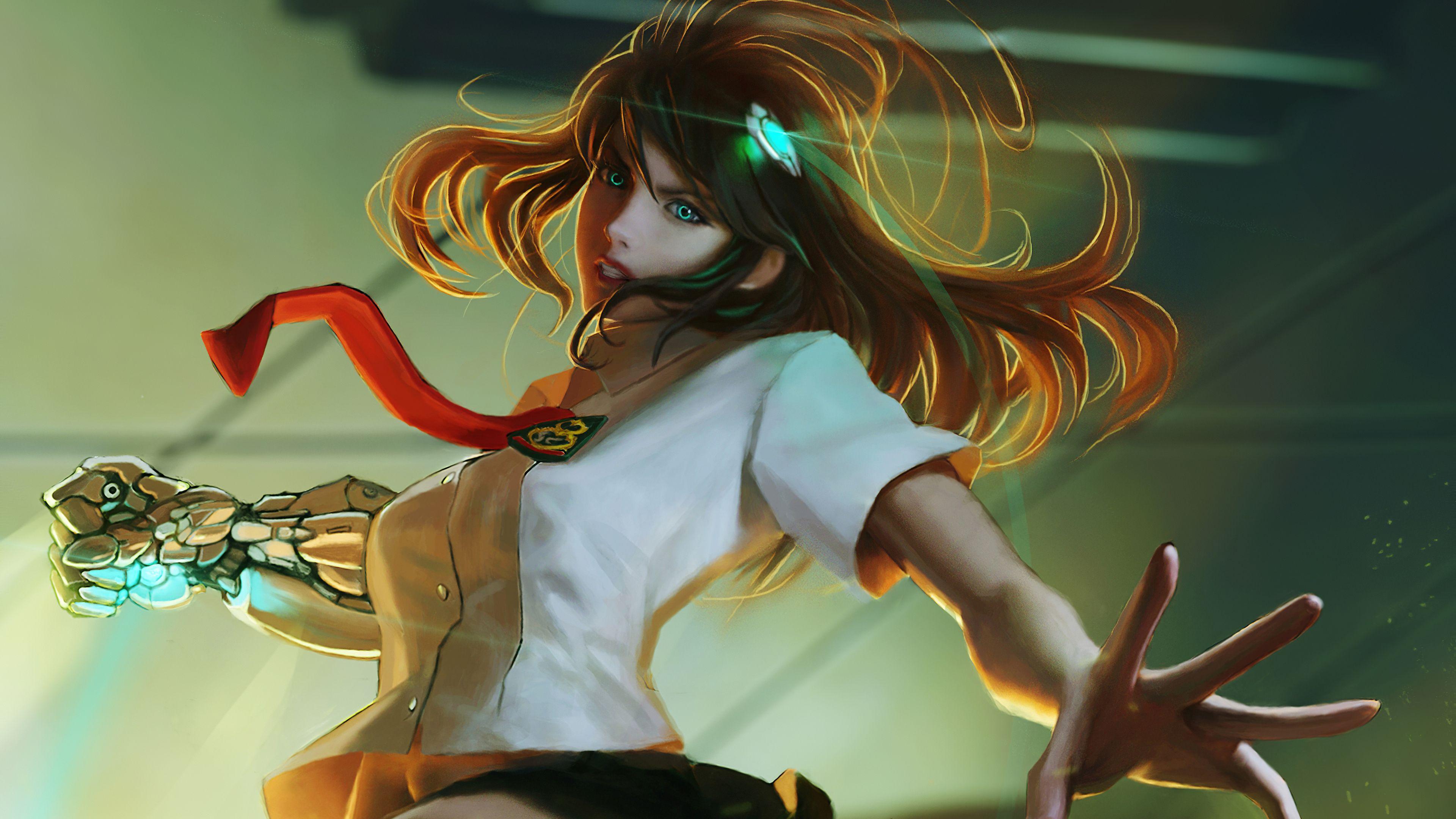 3840x2160 Anime Cyborg Girl, HD Anime, 4k Wallpaper, Image, Background, Photo and Picture