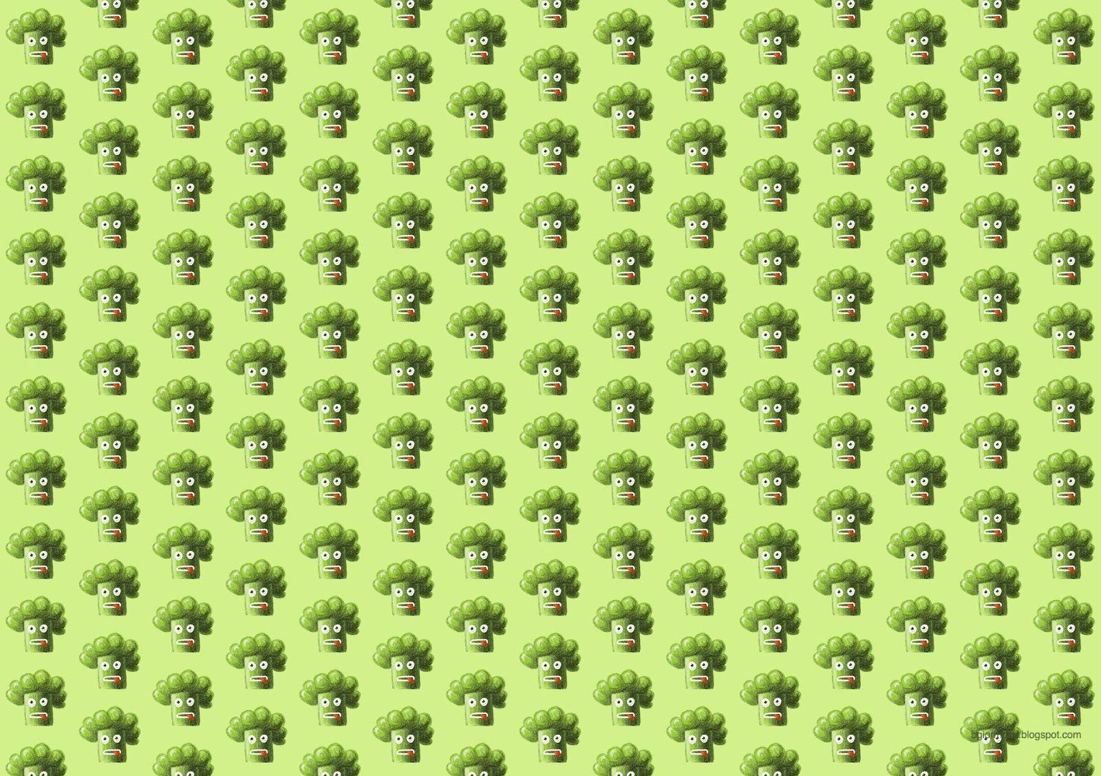 1600x1127 My Grinning Mind: Funny Cartoon Broccoli Pattern