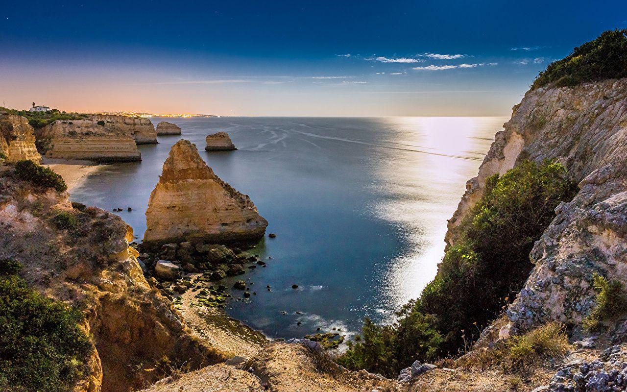 1280x800 Wallpaper Portugal algarve atlantic ocean Rock Ocean Nature Sky