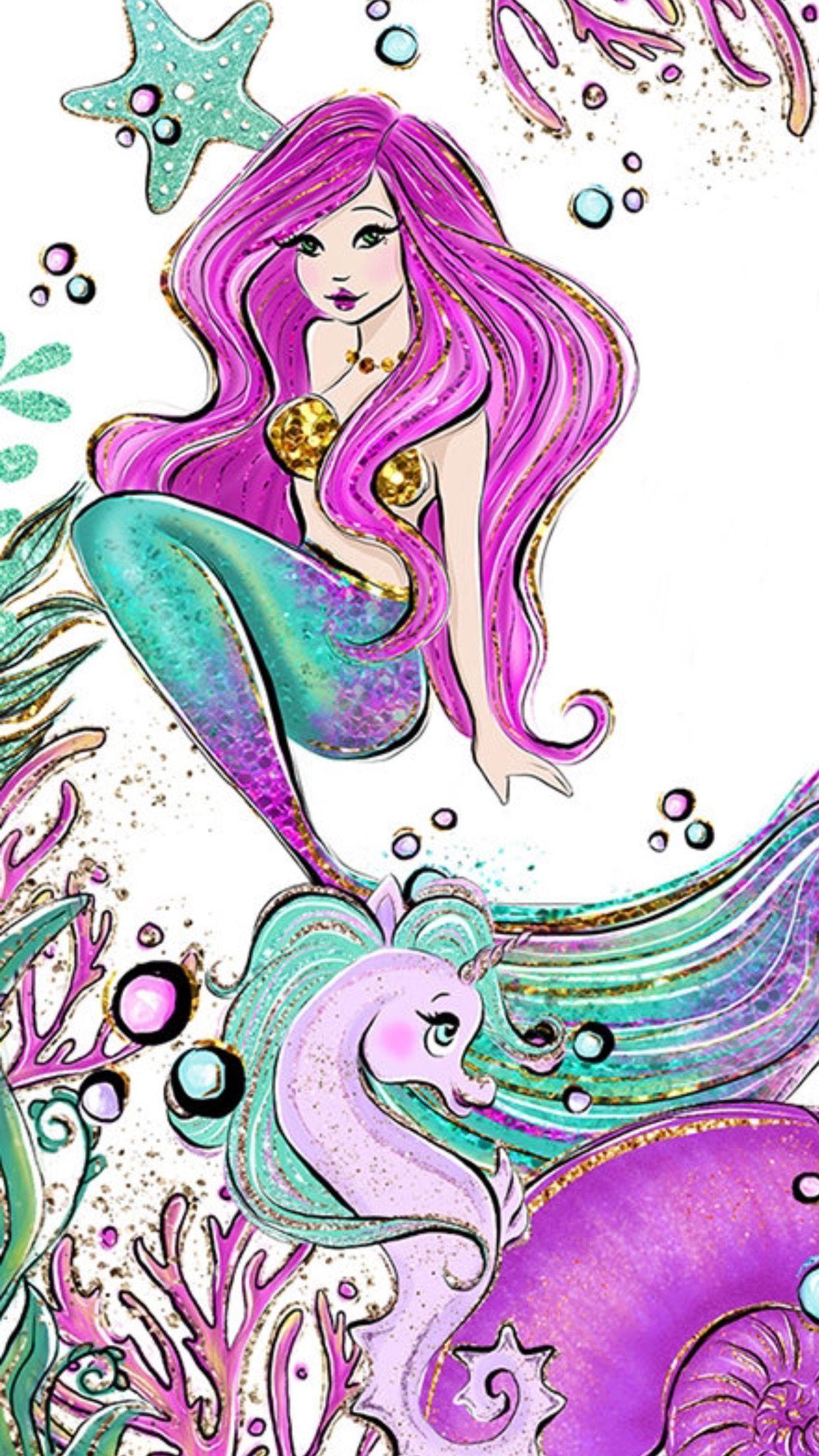 Unicorn And Mermaid Wallpapers Top Free Unicorn And Mermaid