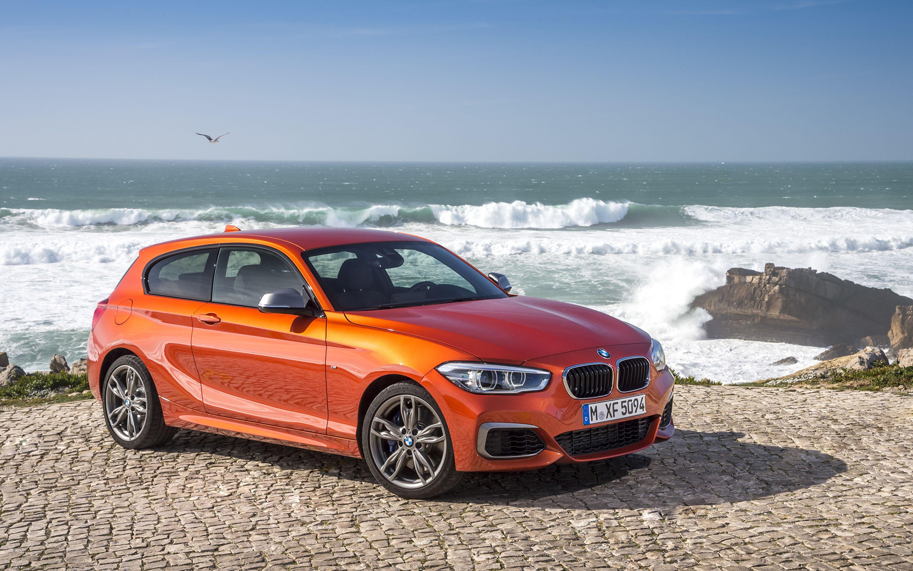 3840x2400 Picture BMW 2015 M135i 3 Door F21 Sea Orange Auto Coast 3840x2400
