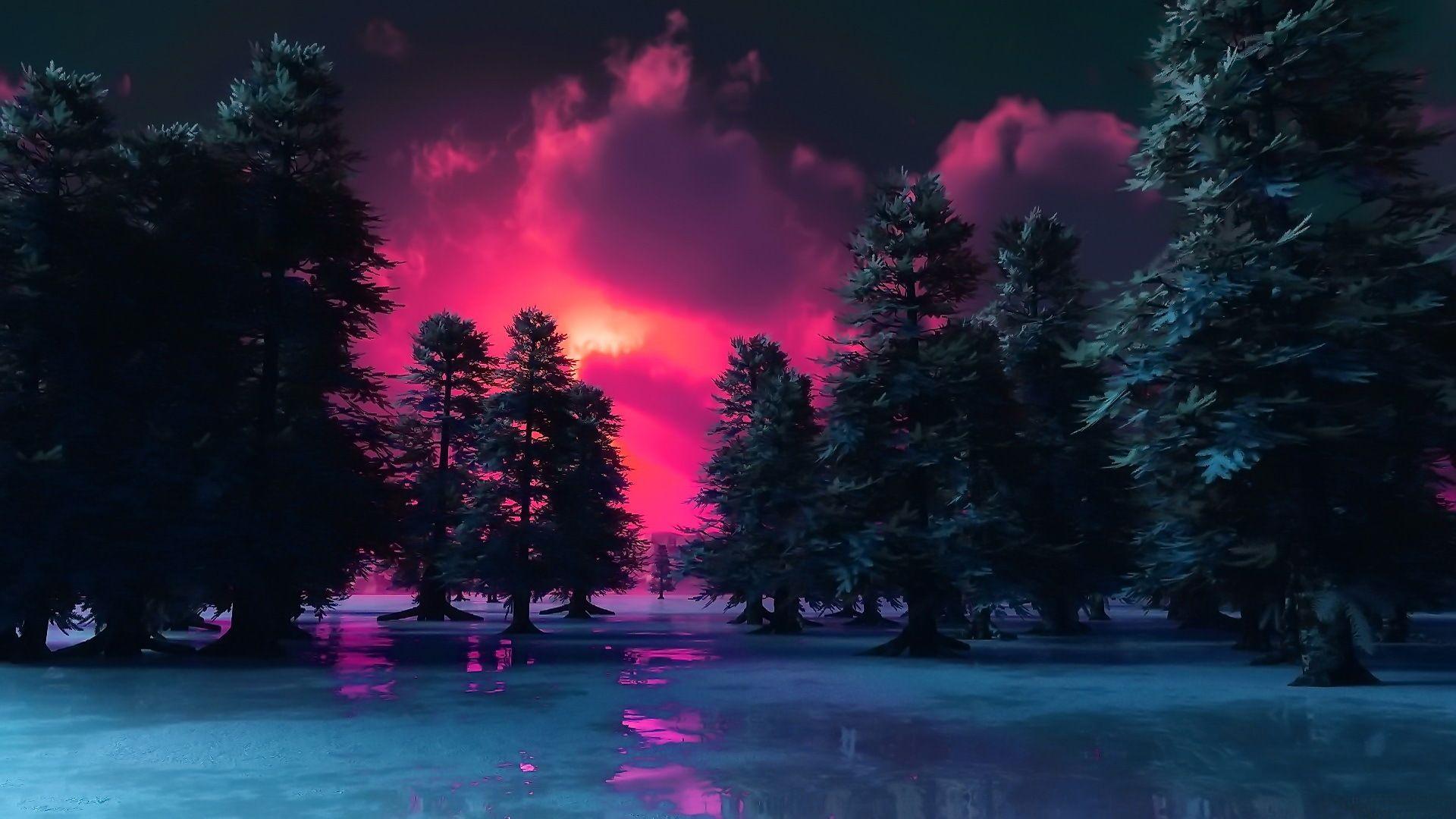 Pink Forest Wallpapers Top Free Pink Forest Backgrounds WallpaperAccess