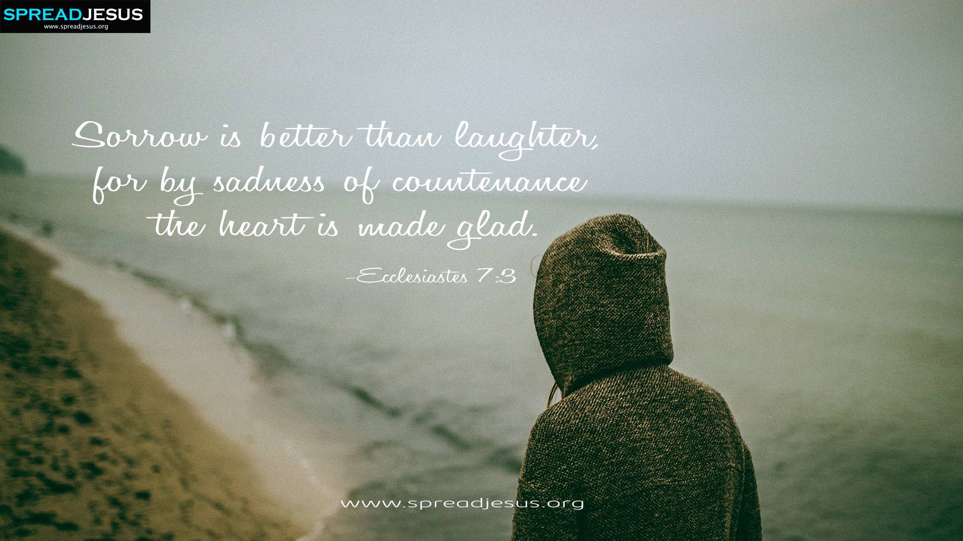 1920x1080 Ecclesiastes 7:3 Bible Quotes HD Wallpaper Download