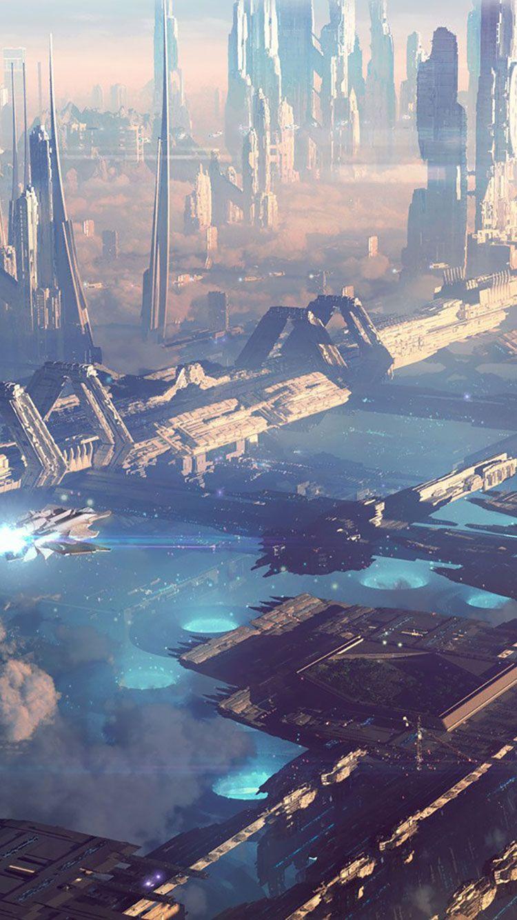 750x1334 Futuristic City iPhone Wallpaper