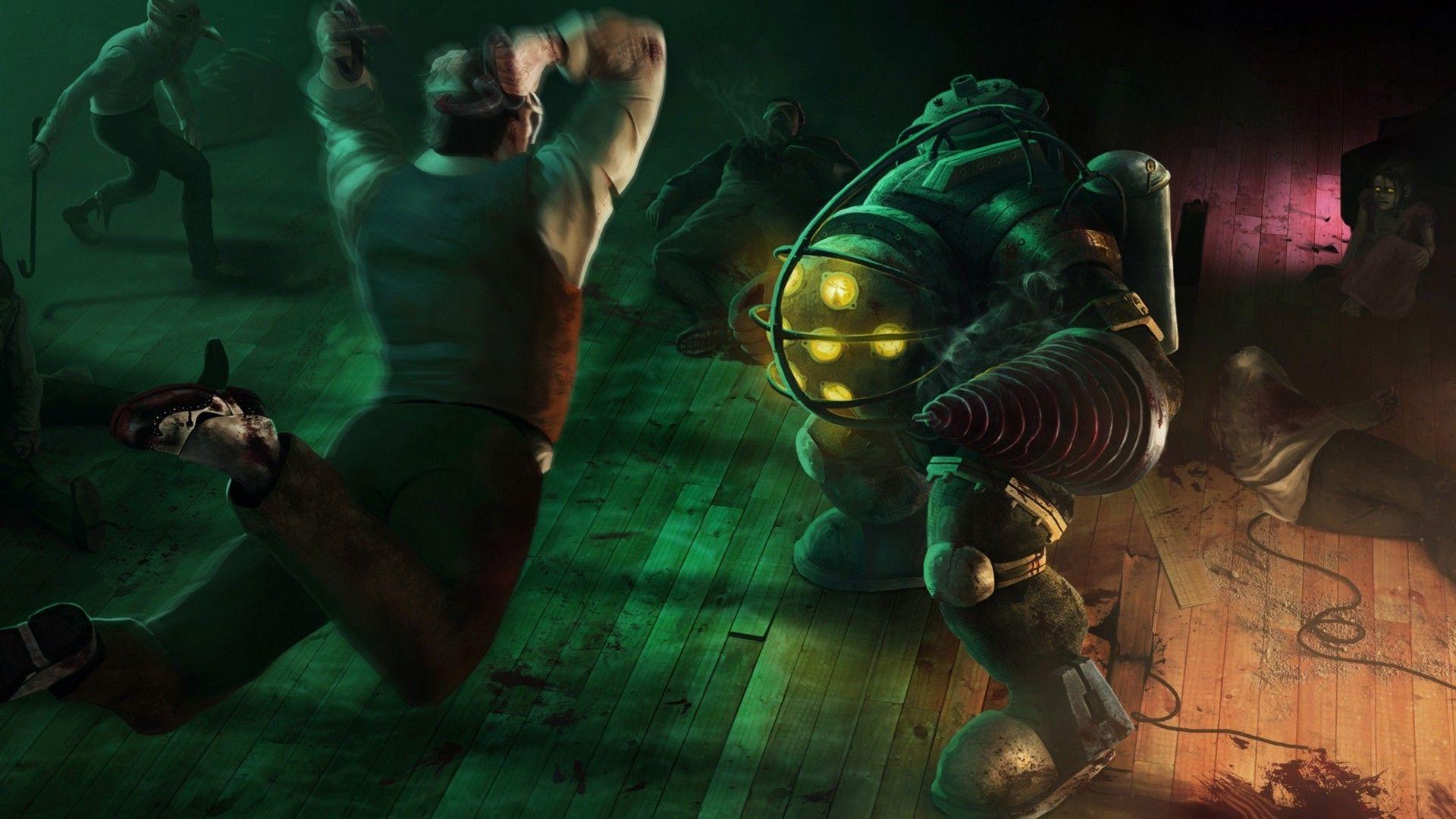 1920x1080 video Games, BioShock, Big Daddy, Mr Bubbles, Rapture Wallpaper