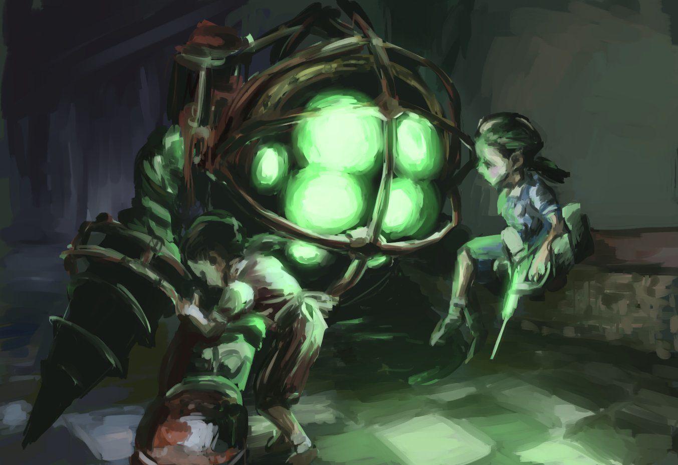 1353x928 Big Daddy and Little Sisters Wallpaper