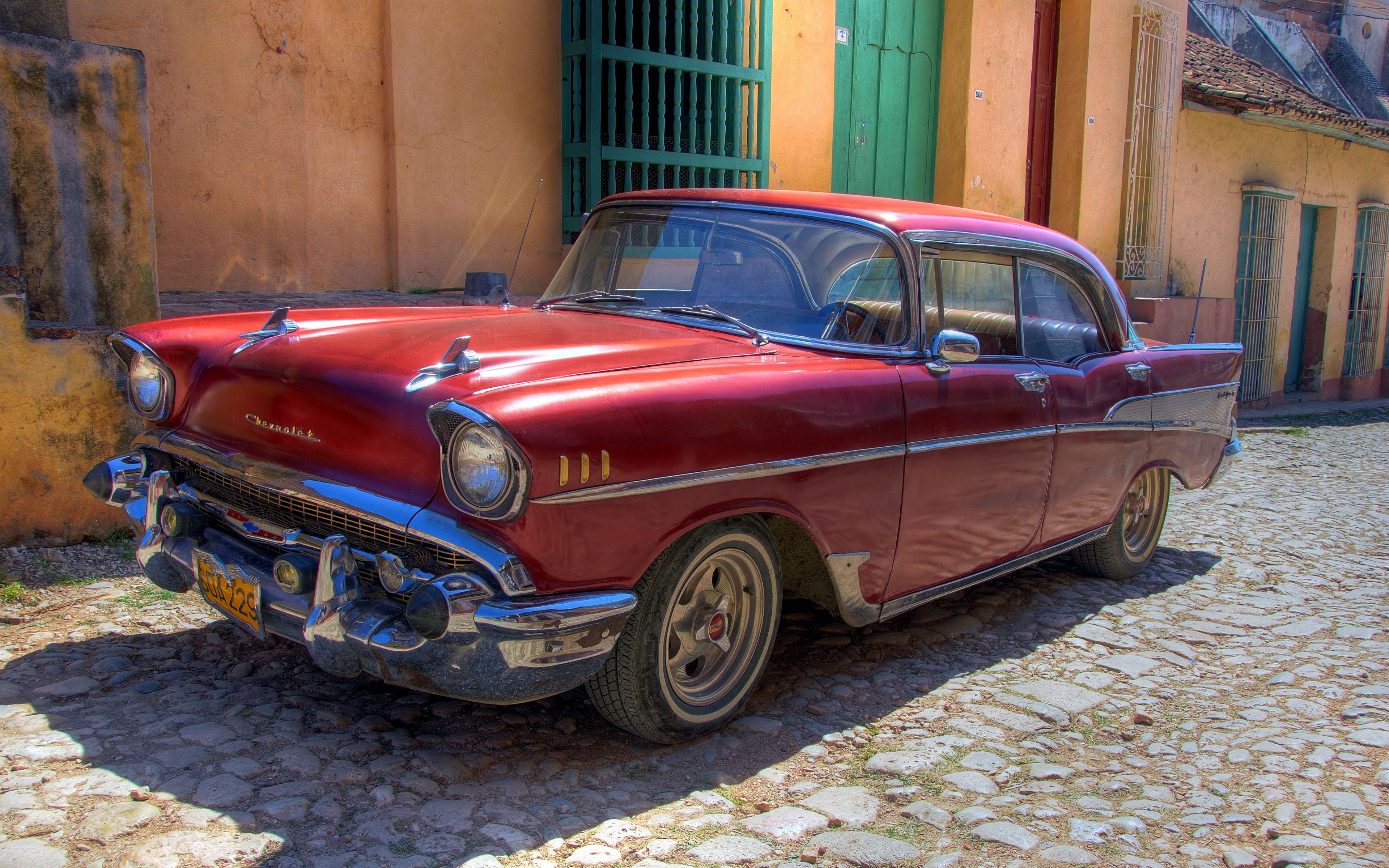 3840x2400 Wallpaper Chevrolet, Old, Retro, Cars, Car, Cuba, Havana