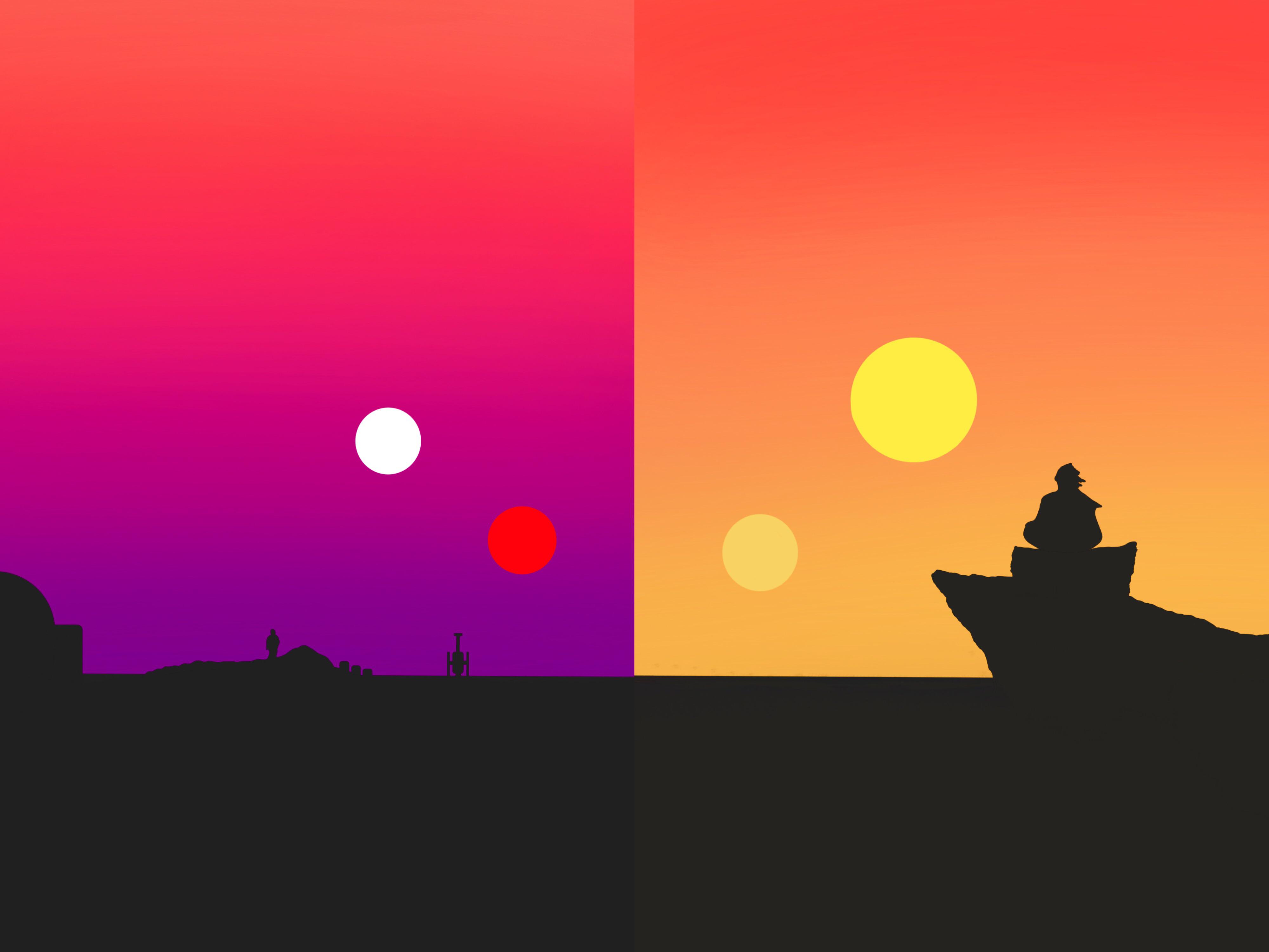 Binary Sunset Wallpapers  Top Free Binary Sunset Backgrounds   WallpaperAccess