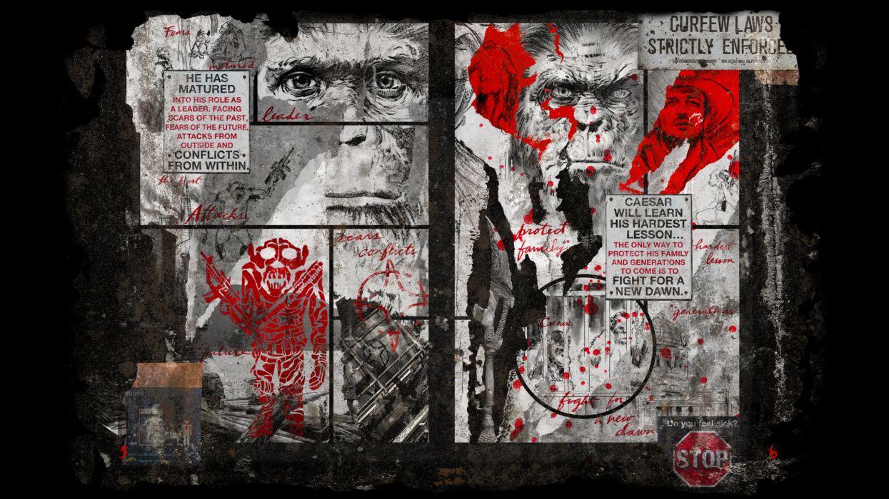 1245x700 Dawn Of The Planet Of The Apes Movie Sci Fi Comics Monkey F