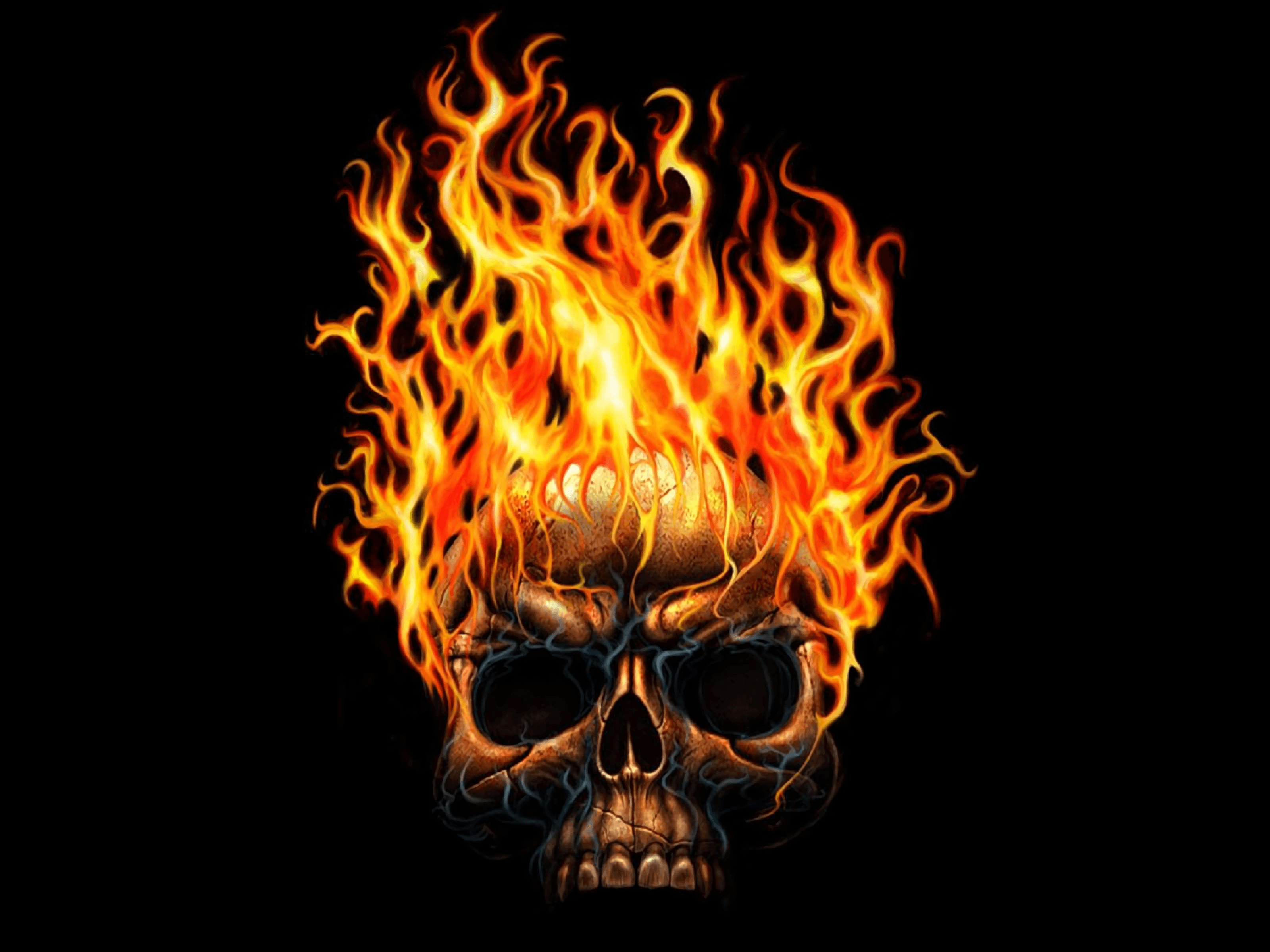 Flaming Skull Wallpapers - Top Free Flaming Skull Backgrounds -  WallpaperAccess