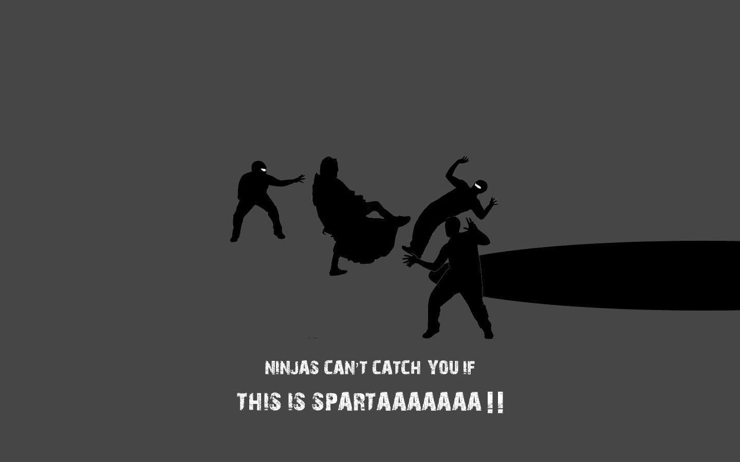 1440x900 sparta, Ninjas, Cant, Catch, You, If Wallpaper HD / Desktop