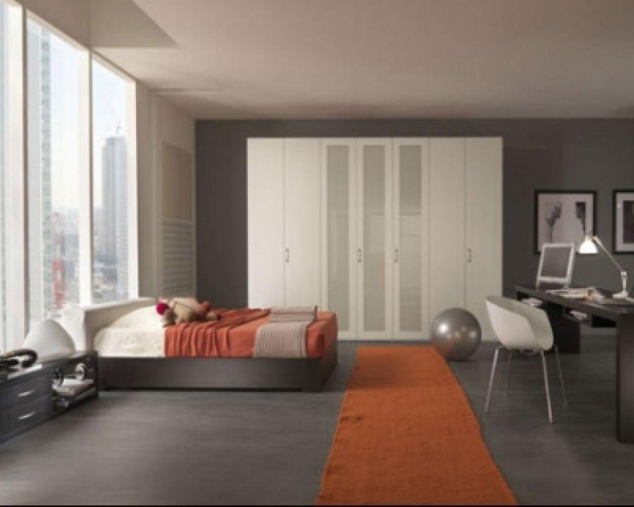 1280x1024 Minimalist Nice Design Of The Home Interior Orange Wallpaper That